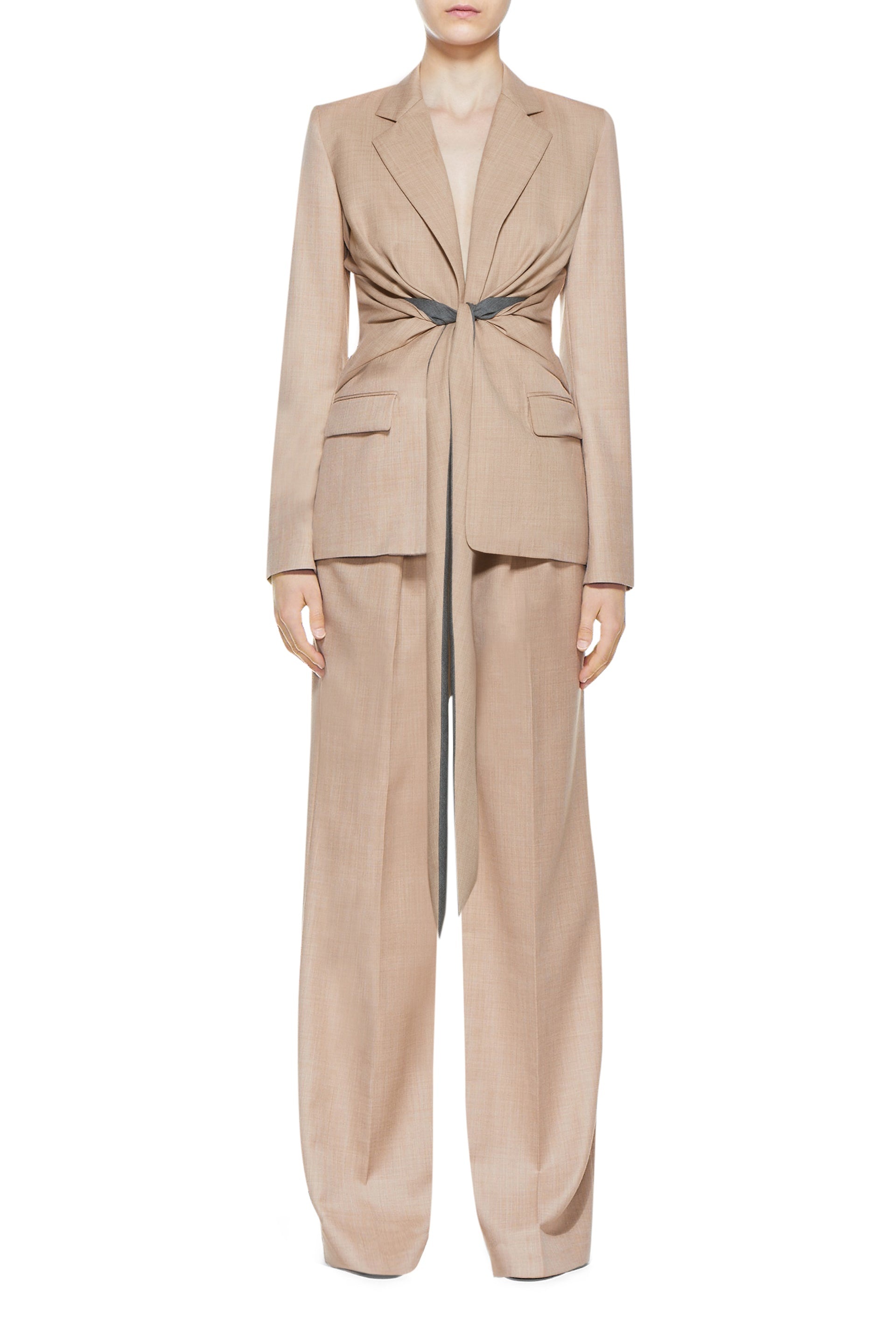 Grant Knotted Blazer in Virgin Wool - 3