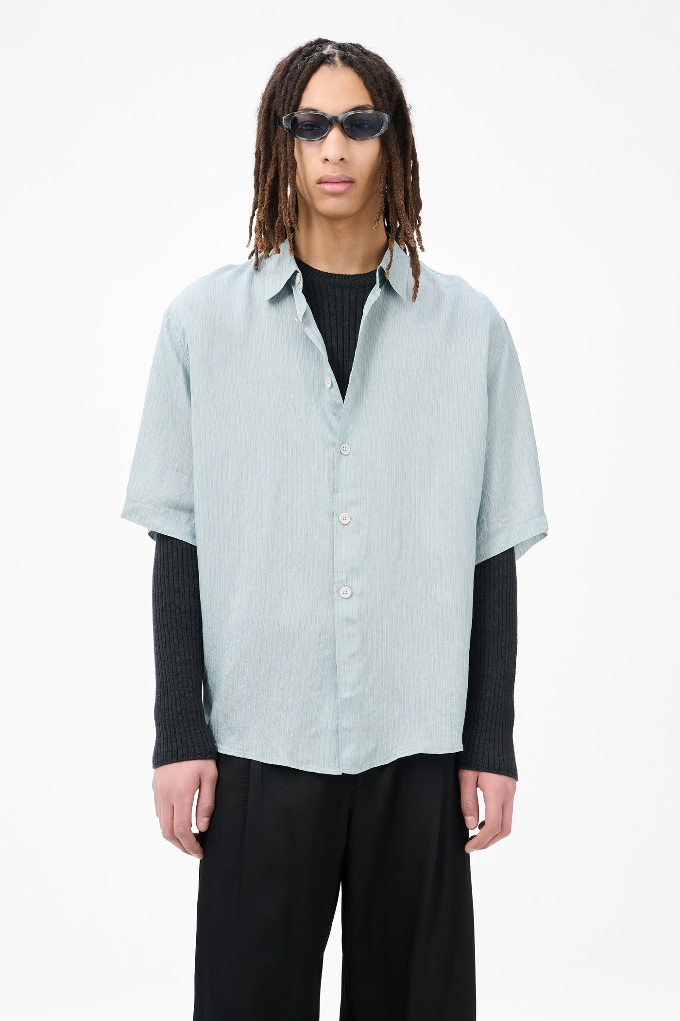Beyond Shirt Shortsleeve Geo Stripe Ceremonial Viscose - 3