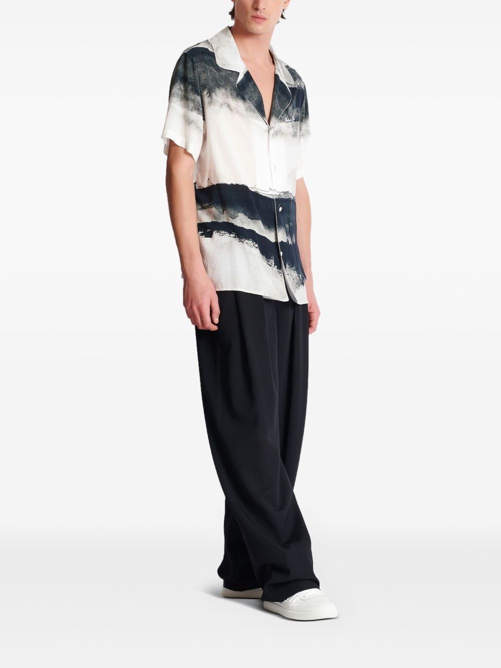 Moon-print shirt - 3