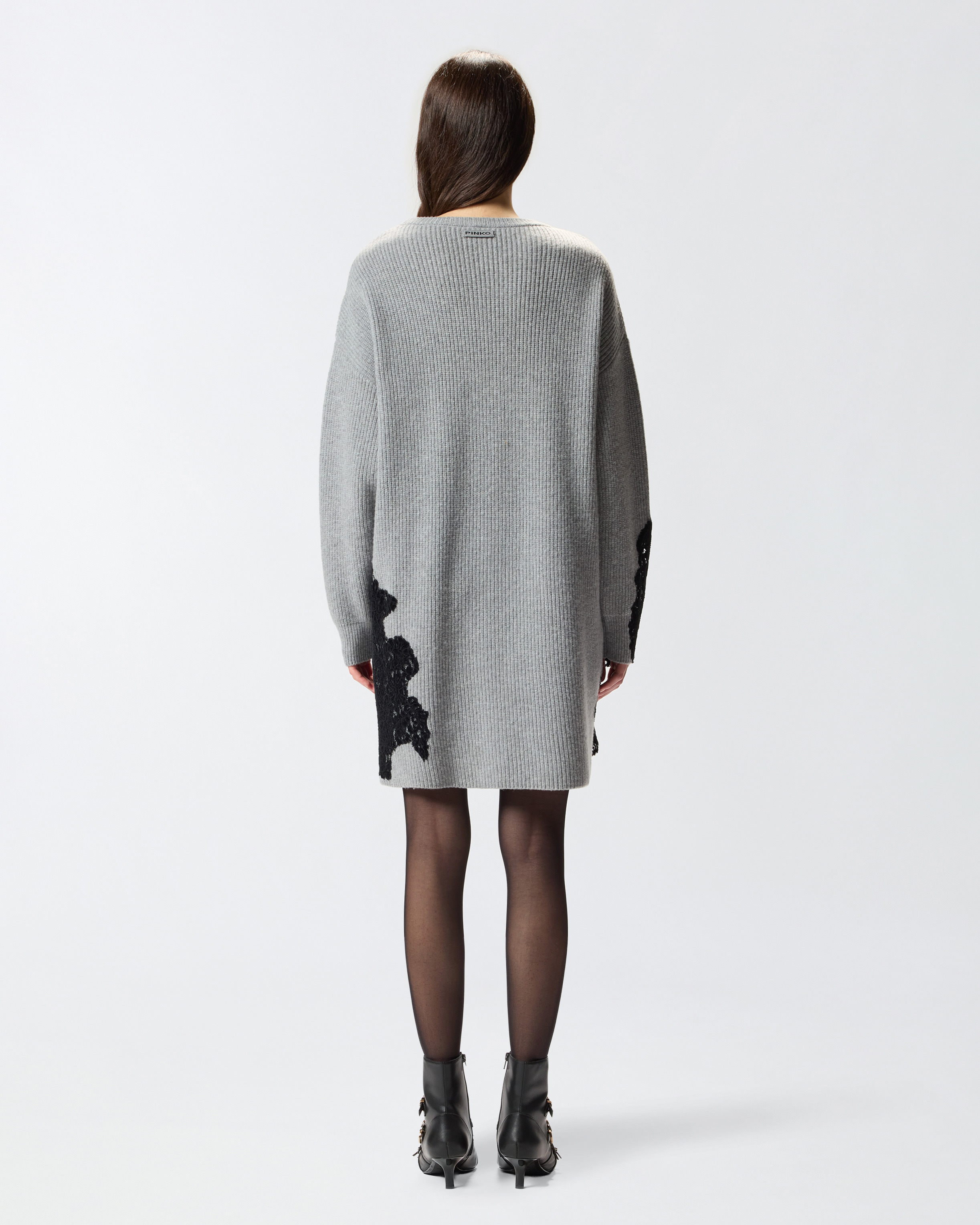 KNIT MINI DRESS WITH LACE - 4
