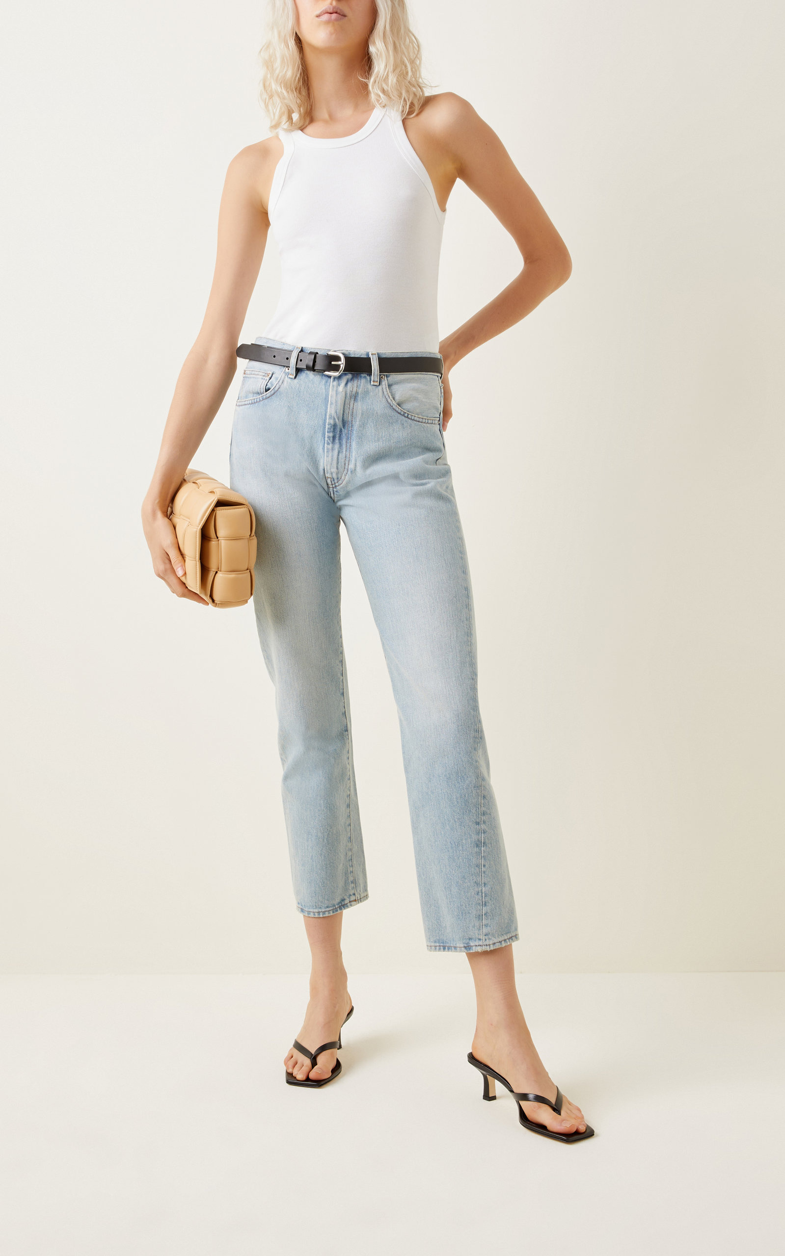 Espera Ribbed Stretch Cotton-Blend Top white - 11