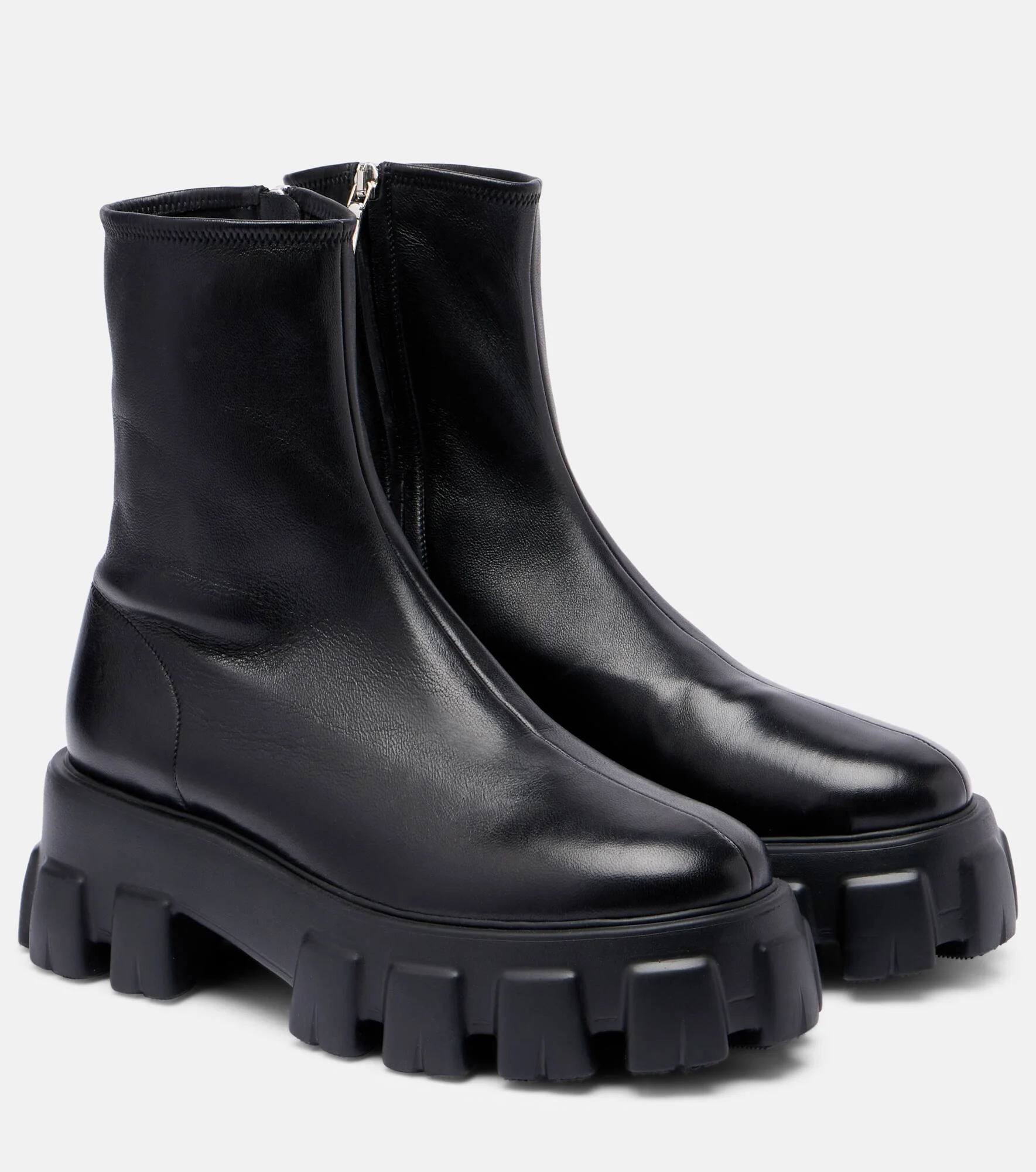Monolith leather ankle boots - 1