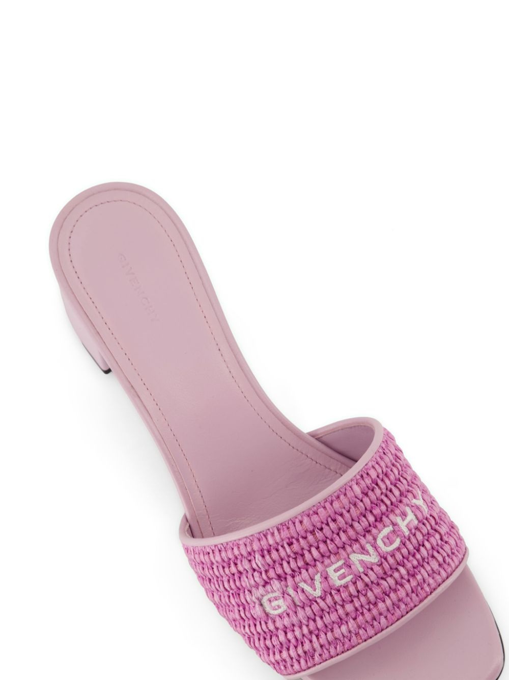 logo-embroidered mules - 5
