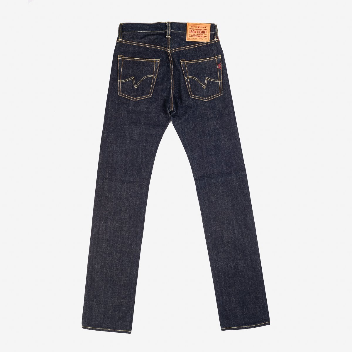 IH-666N 17oz Selvedge Denim Slim Straight Cut Jeans - Natural Indigo - 4