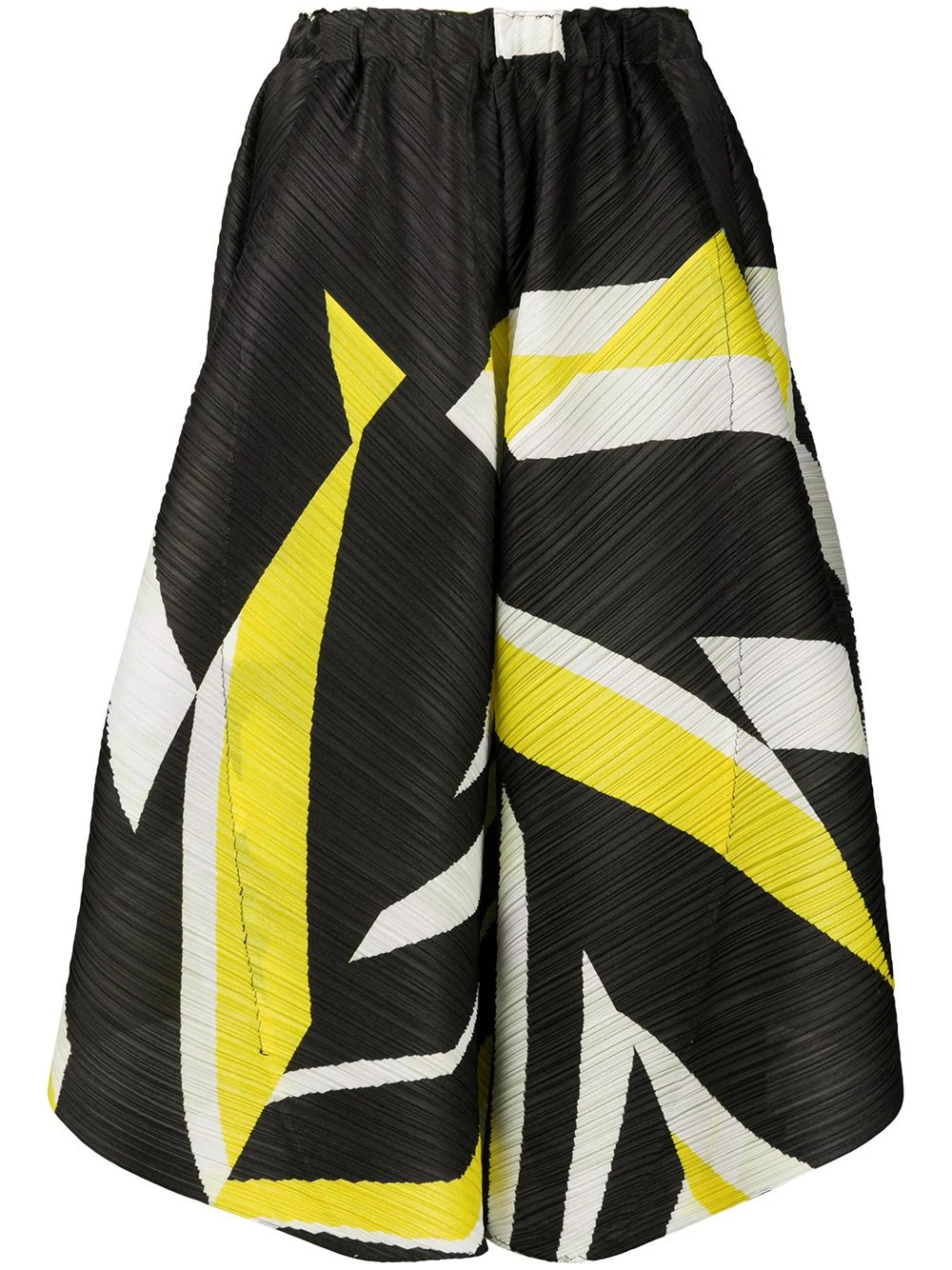 abstract patterned pleated skirt - 1