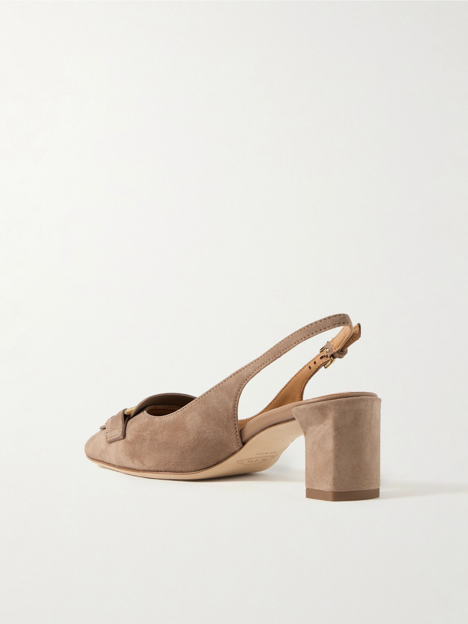 Cuoio embellished suede pumps Taupe - 3