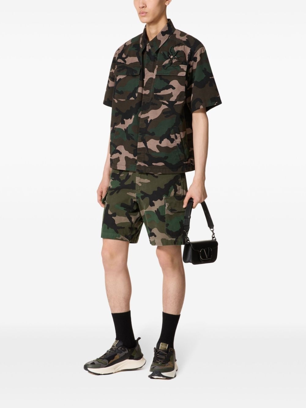 camouflage-pattern cotton shorts - 2