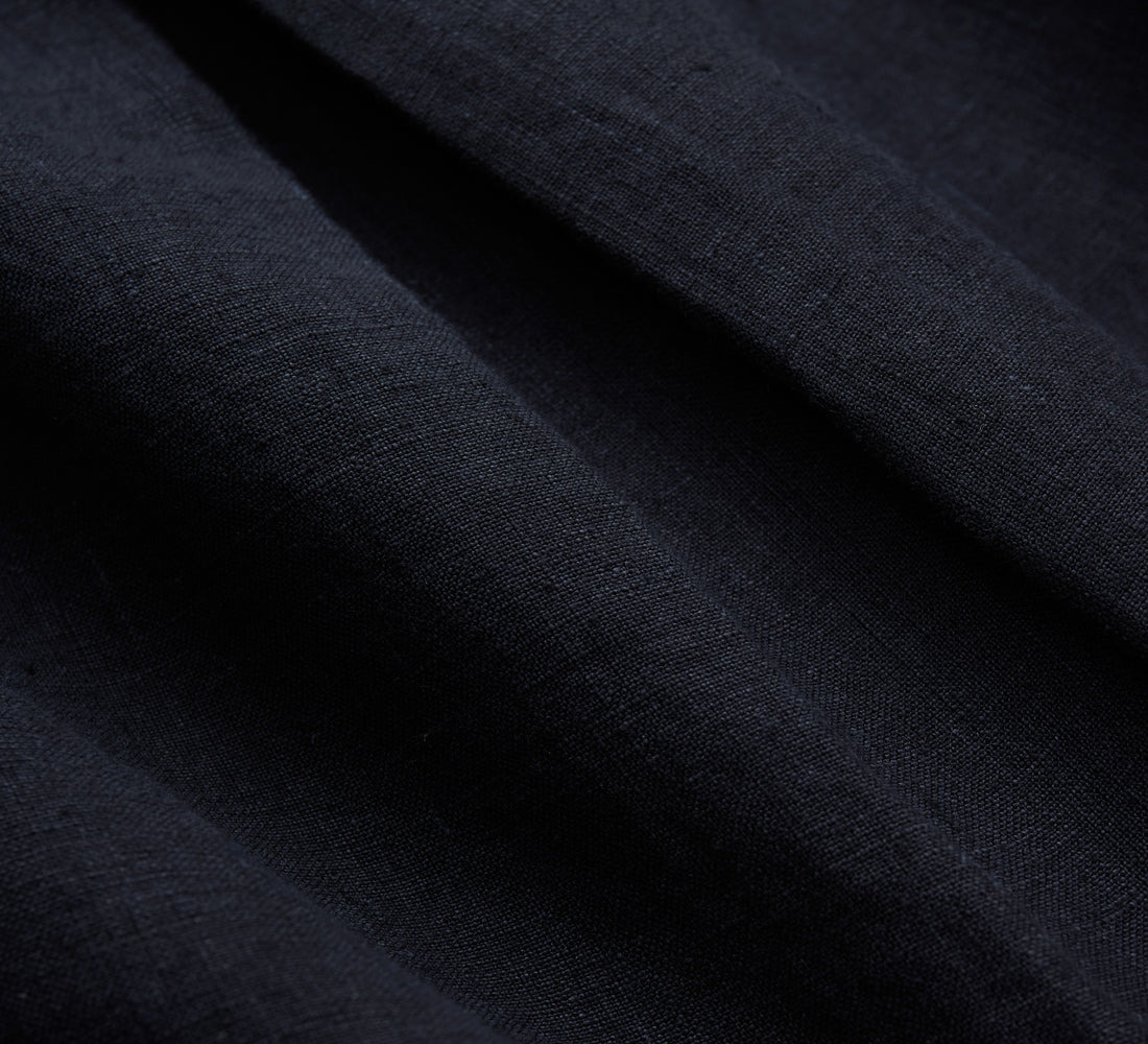 Club Collar Shirt - Black Hemp - 5