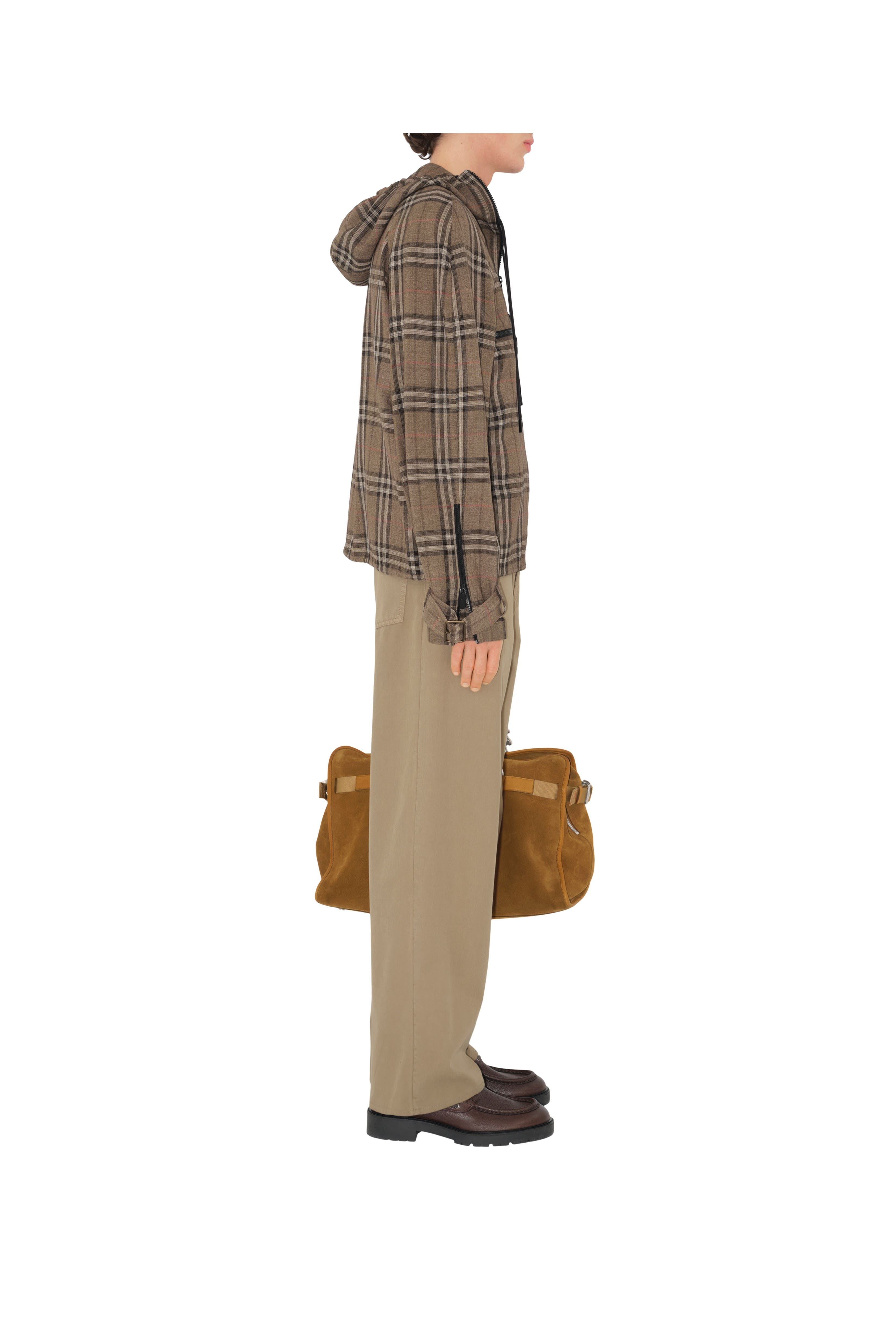 burberry Check Silk Blend Half-zip Jacket in Brush at Nordstrom - 3