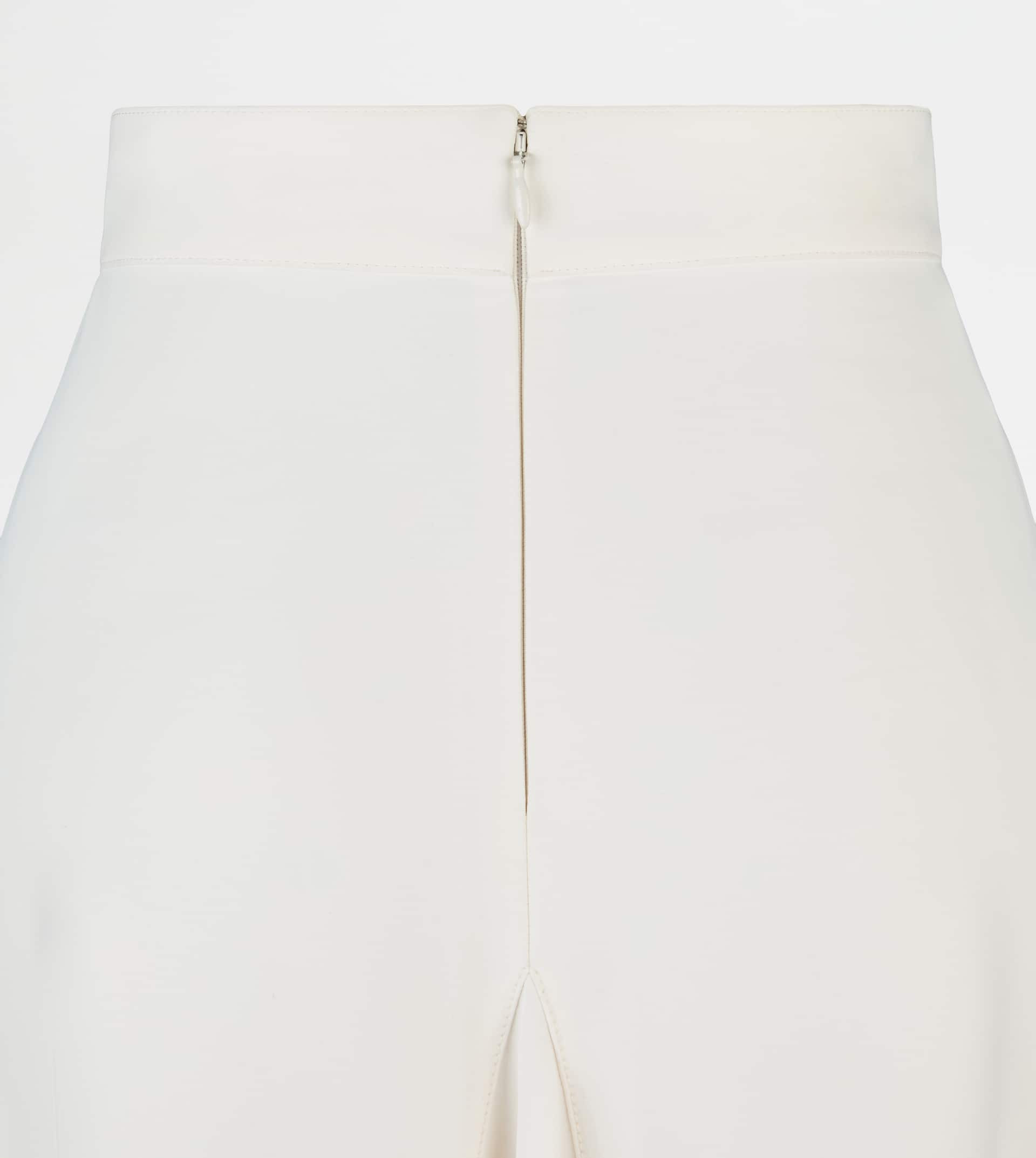 DRAPED SKIRT IN SATIN - WHITE - 8