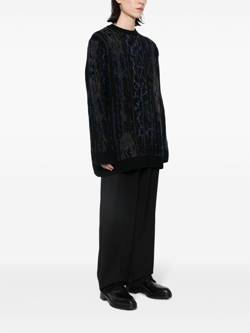 contrasting-trim wool-blend jumper 3