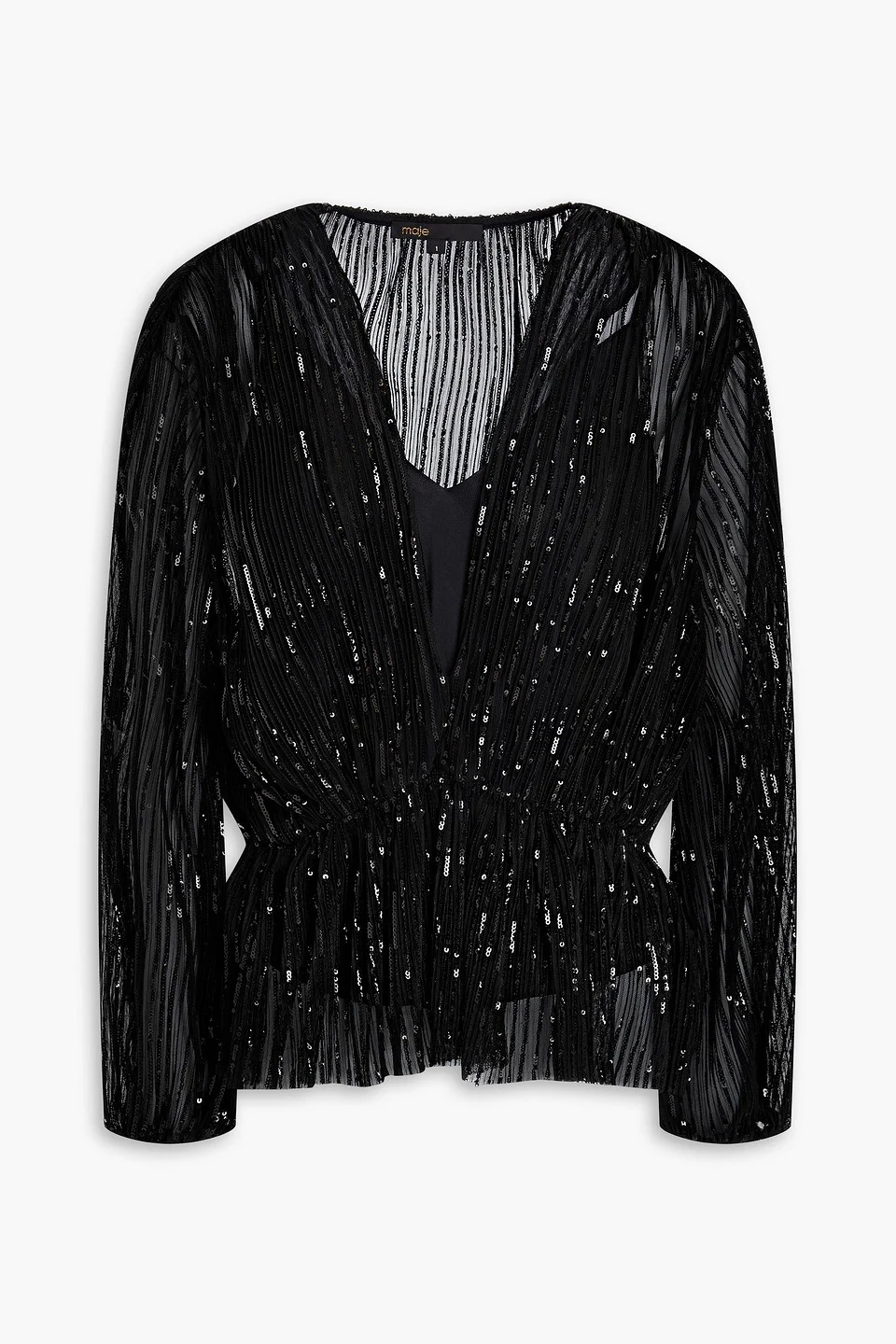 Sequin-embellished tulle top - 1