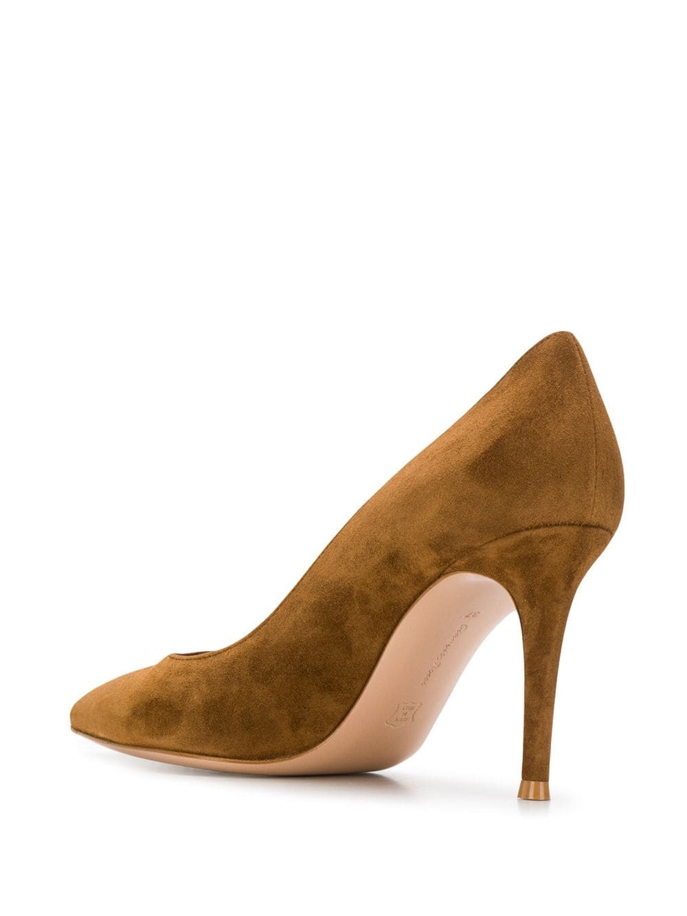 suede pointed pumps - 3