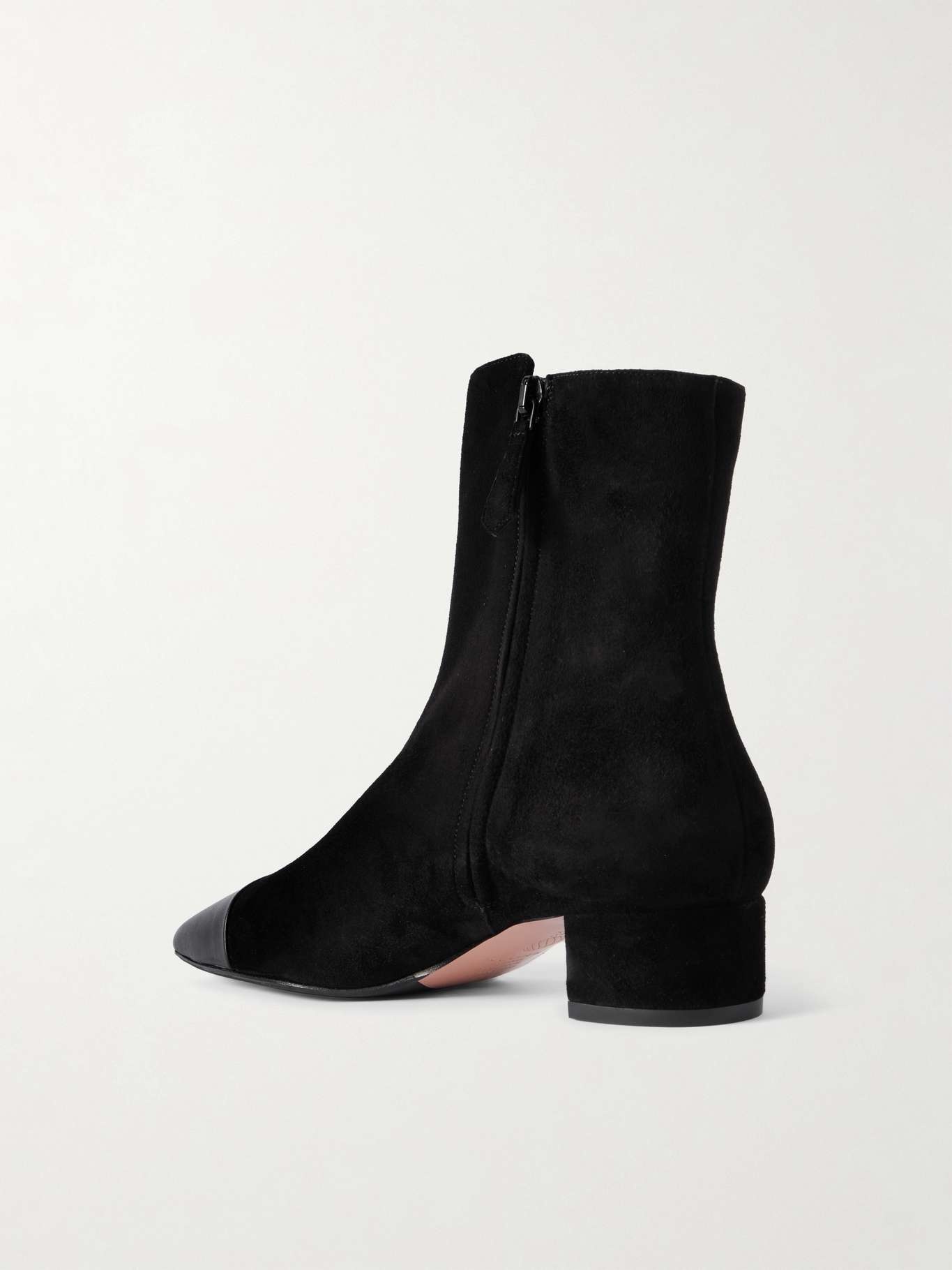 French Flirt leather-trimmed suede ankle boots - 3