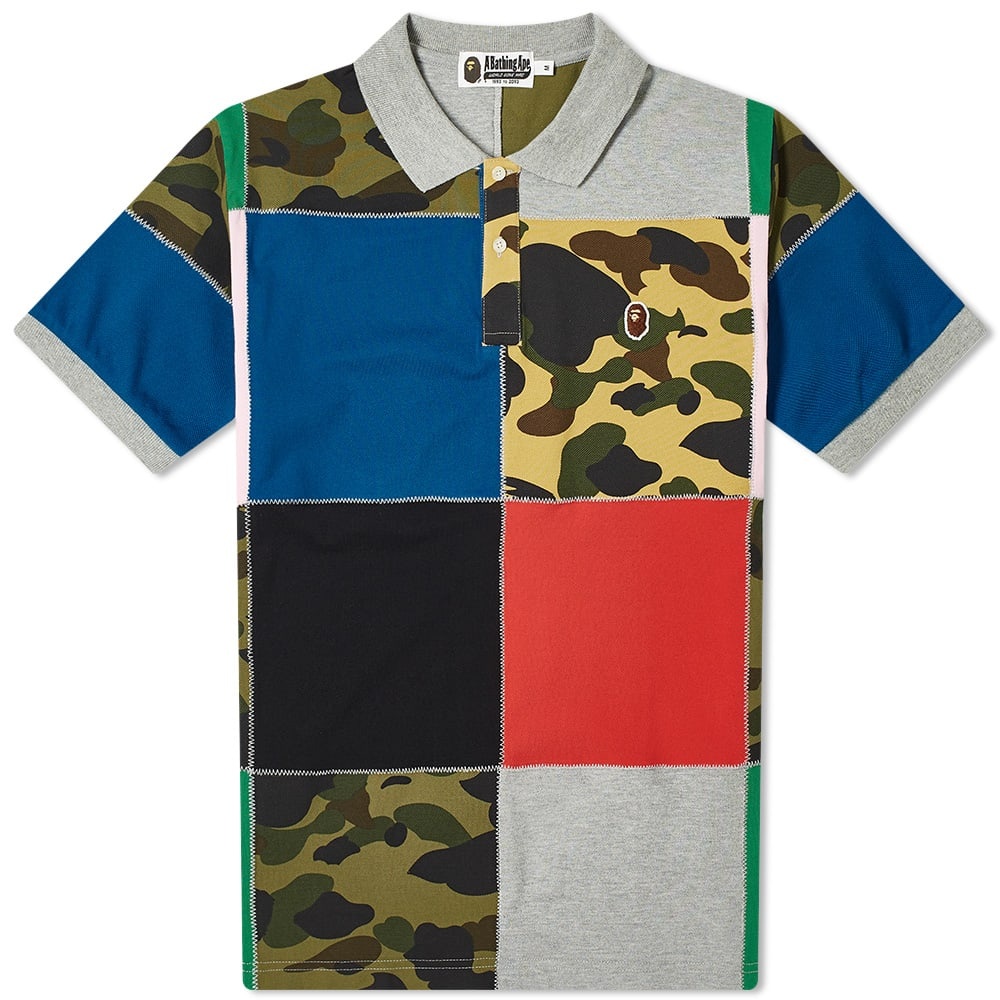 A Bathing Ape Patchwork Polo - 1