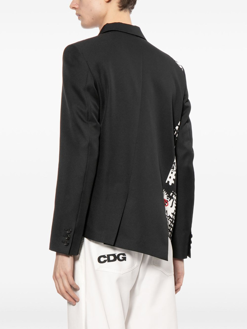 asymmetric graphic print blazer 5