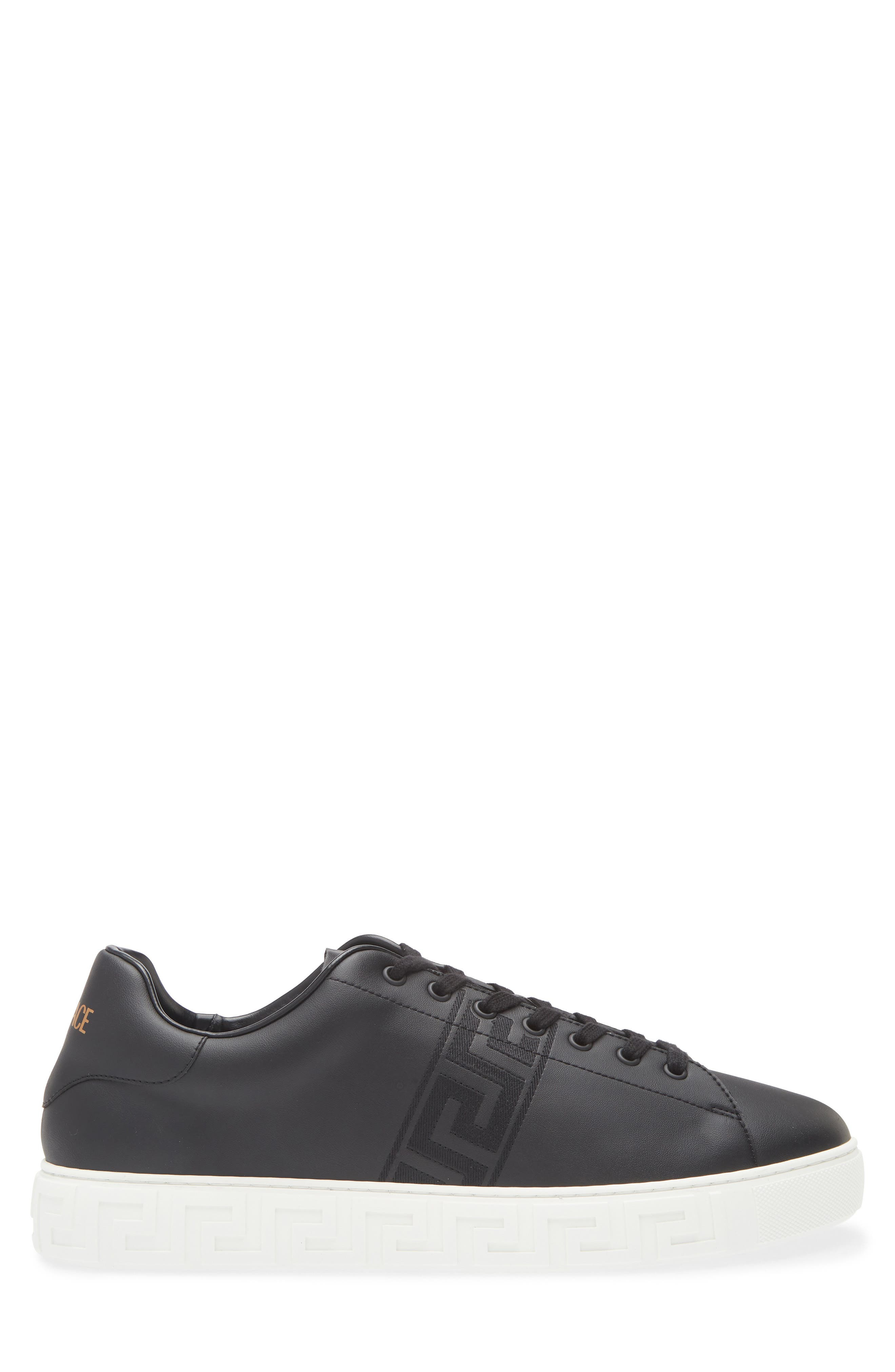 Versace Barocco Greca Jacquard Low Top Sneaker in Black Black at Nordstrom - 3