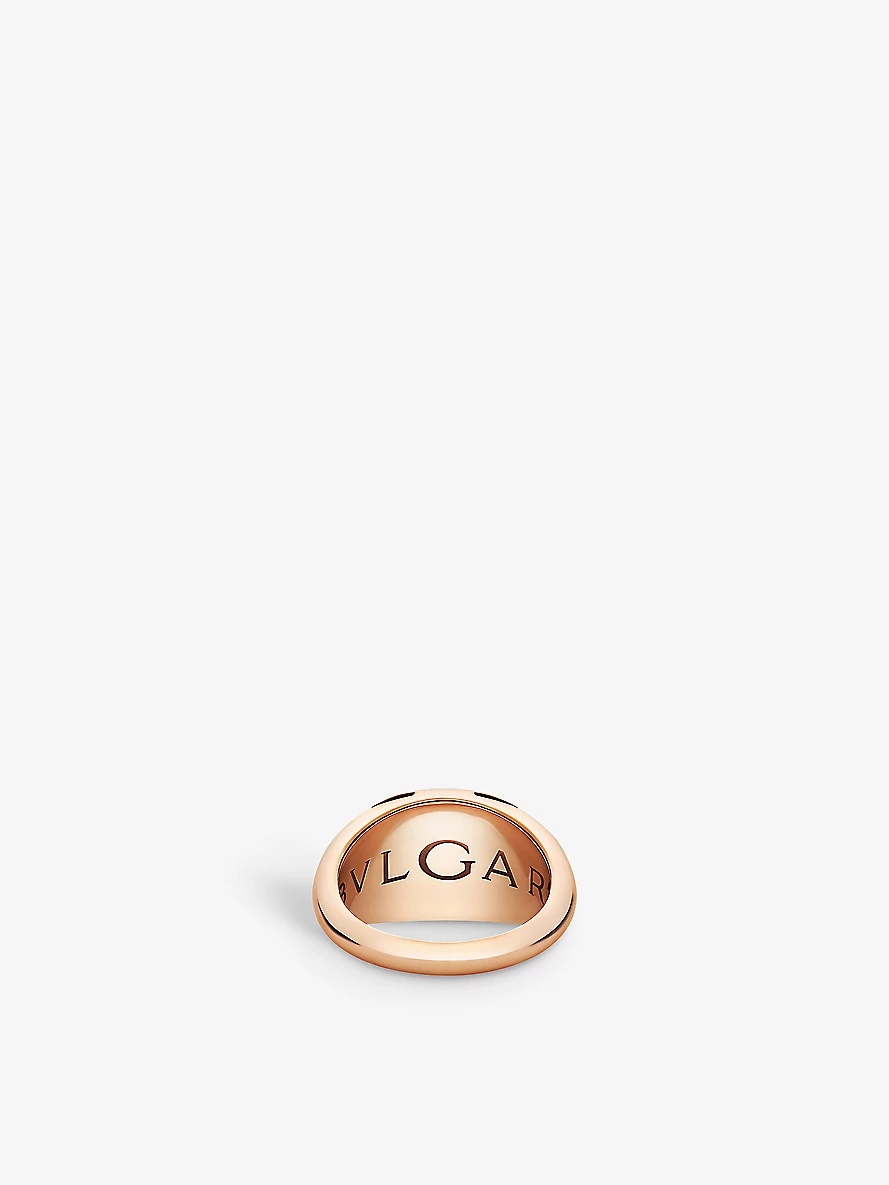 Cabochon 18ct rose-gold ring - 4
