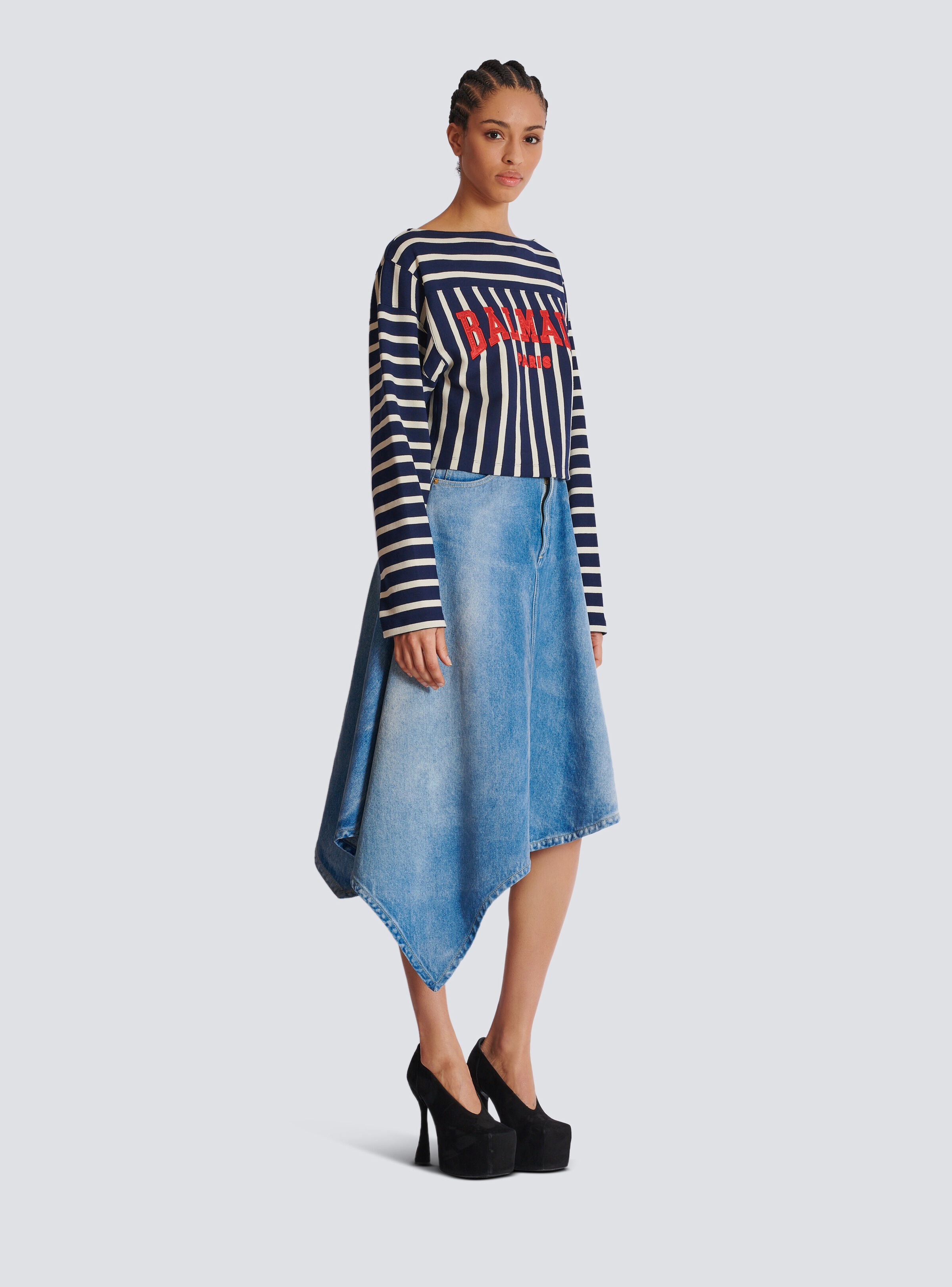 Striped Balmain Baseball top - 3