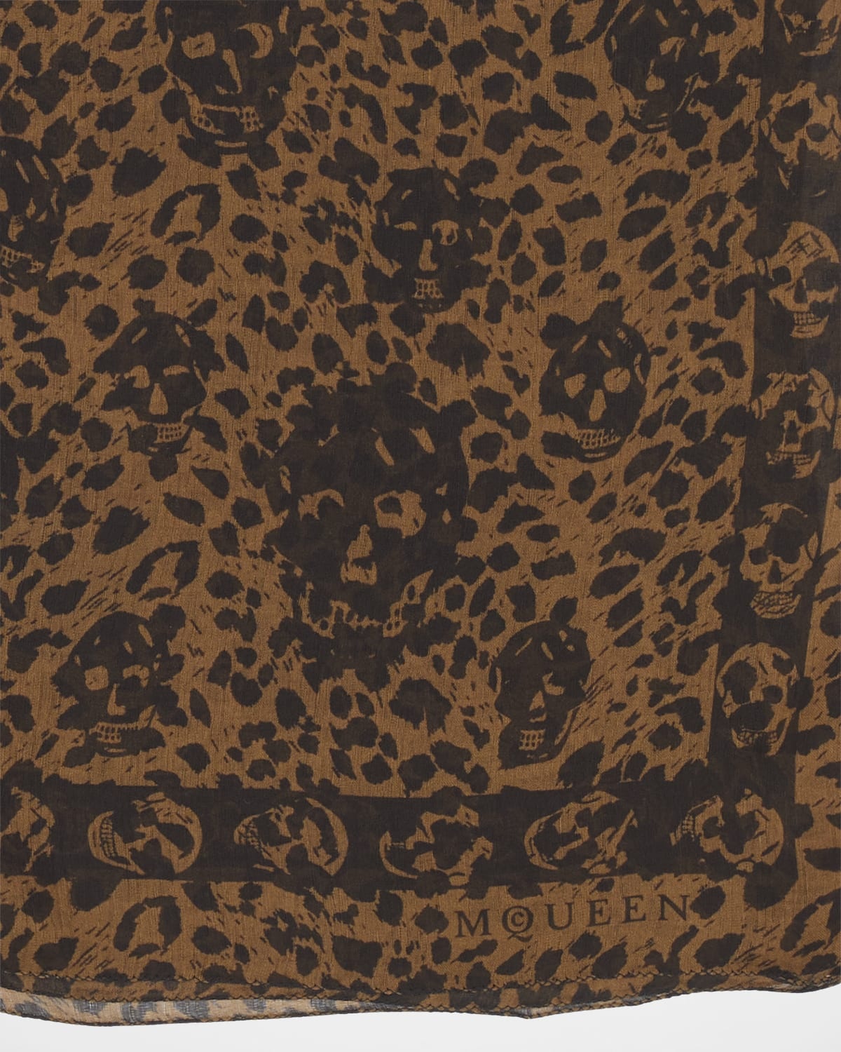 Leopard Skull Silk Scarf - 4