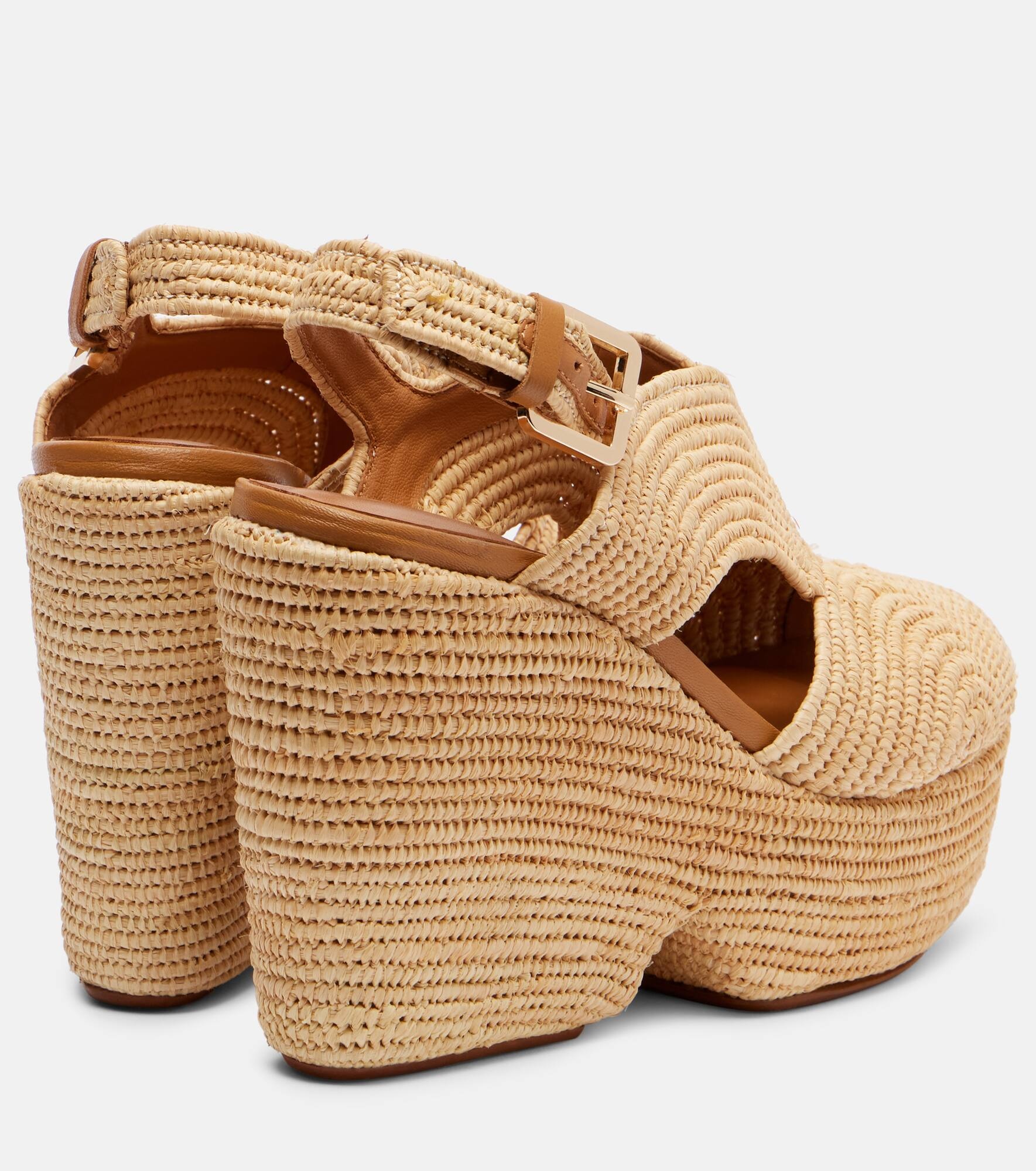 Dolce raffia platform sandals - 2