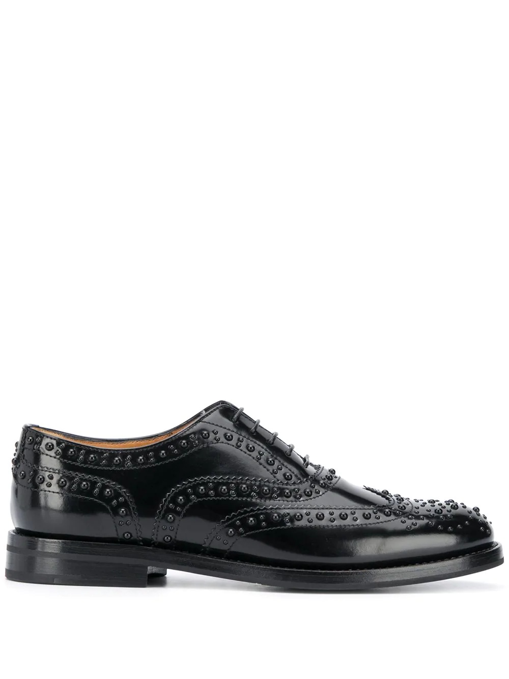 lace-up leather brogues - 1