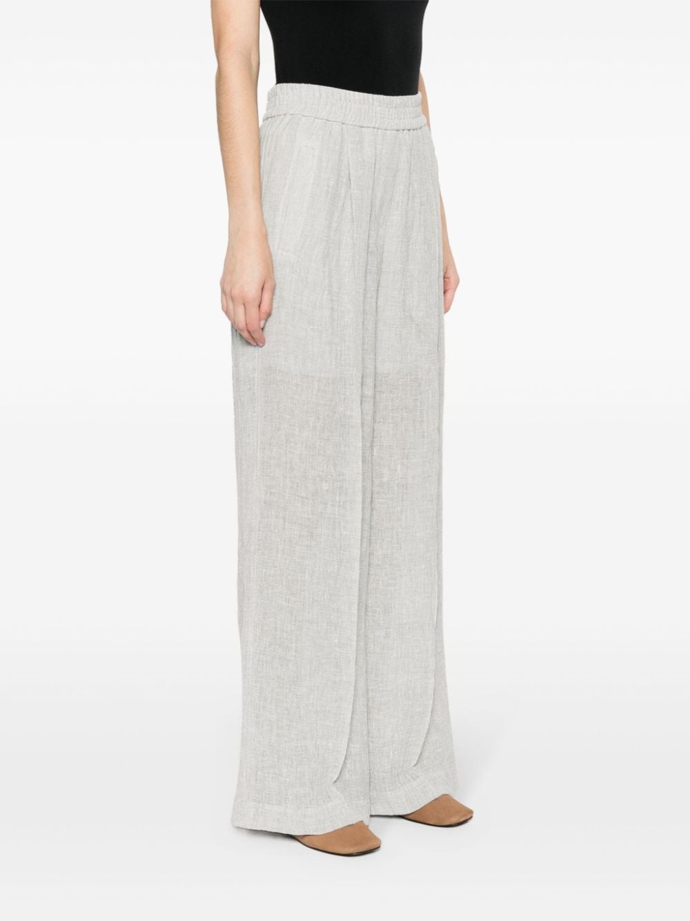 high-waist palazzo trousers - 3