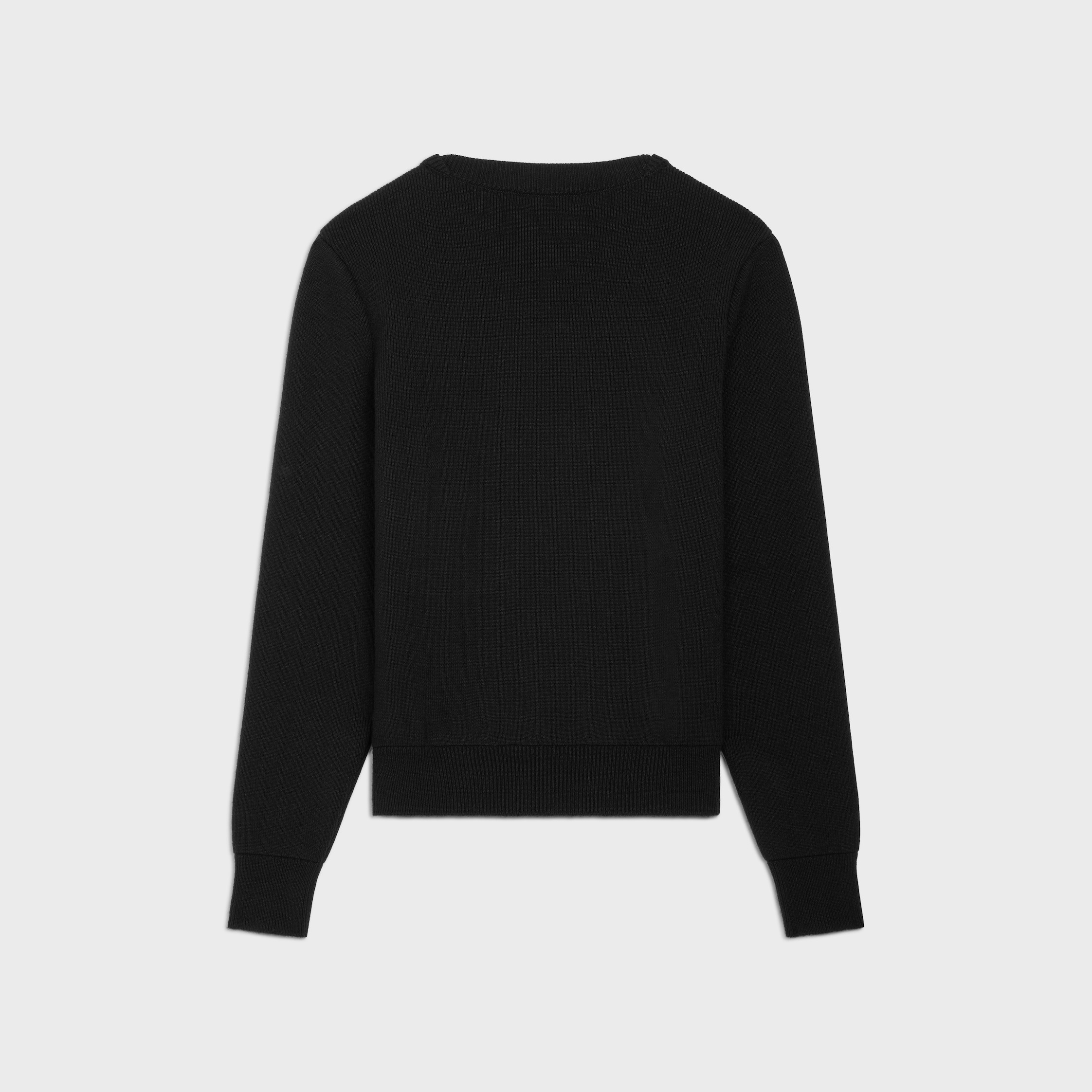 boat neck sweater in cashmere and wool - 2