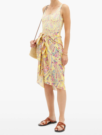 Etro Paisley-print georgette sarong outlook