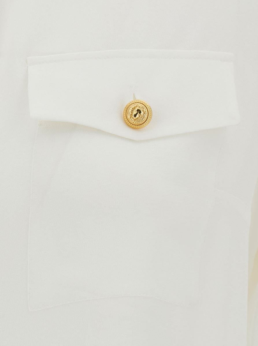 BALMAIN 2 PKTS CREPE DE CHINE BUTTONED SHIRT - 3