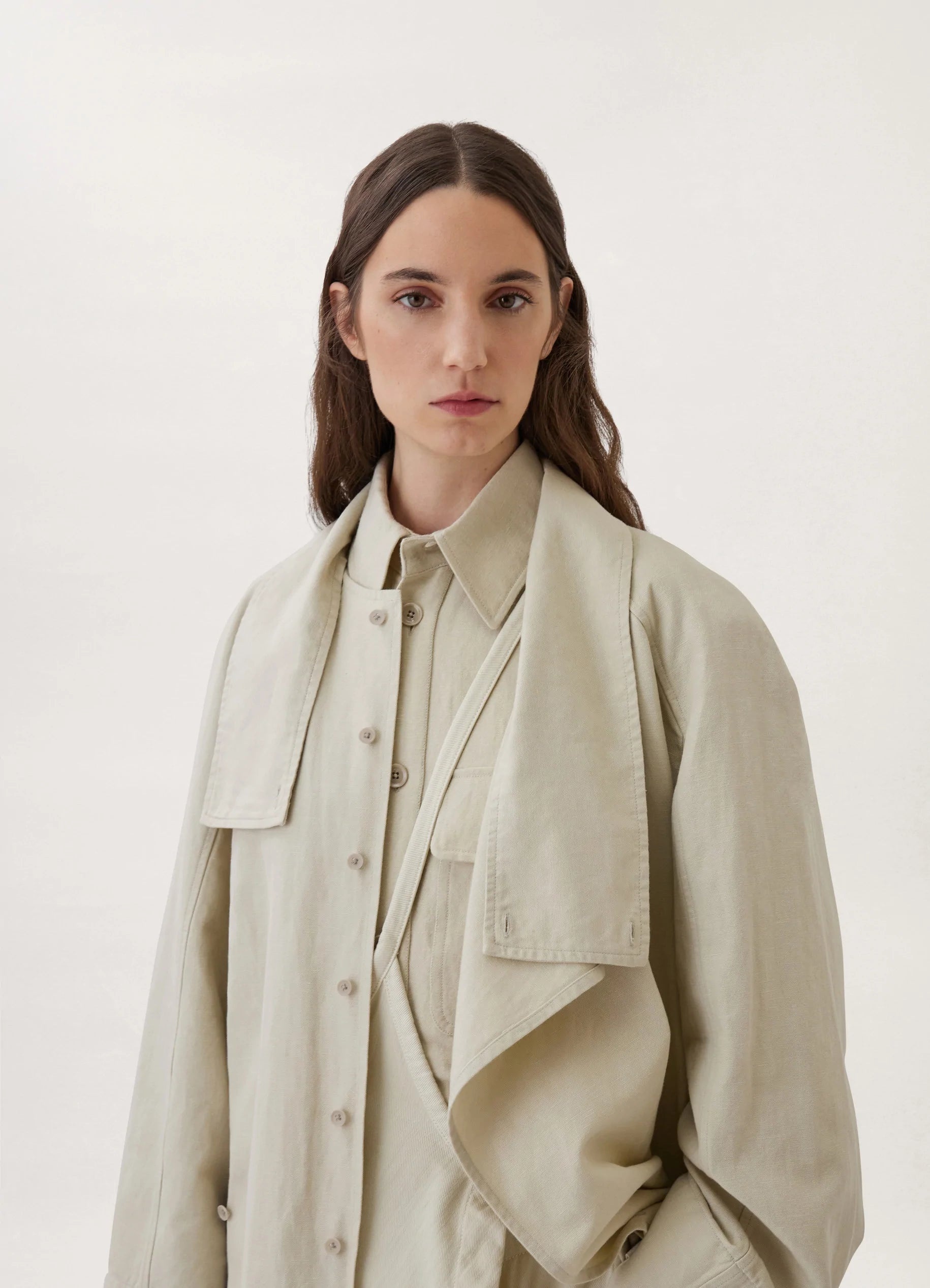 ASYMETRIC DRESS COAT
COTTON LINEN - 5