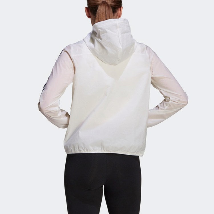 (WMNS) adidas W 3s Wb Sports Training Hooded Woven Jacket White GQ0594 - 3