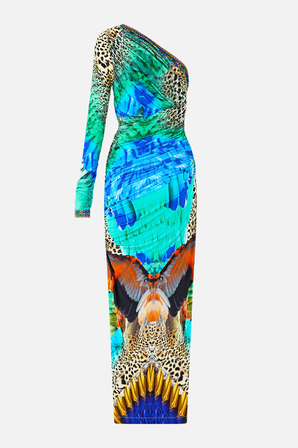 ONE SHOULDER JERSEY CUT OUT DRESS - 2