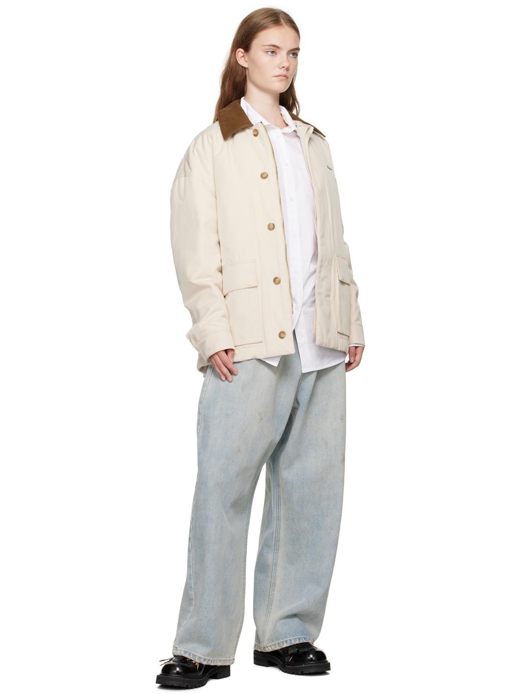 Beige Padded Jacket - 4