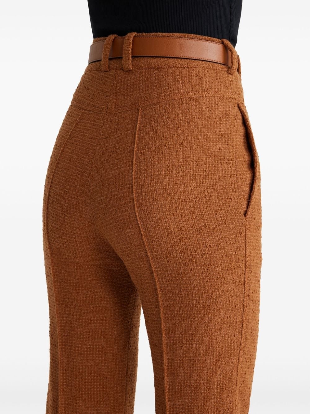 knitted flared trousers - 4