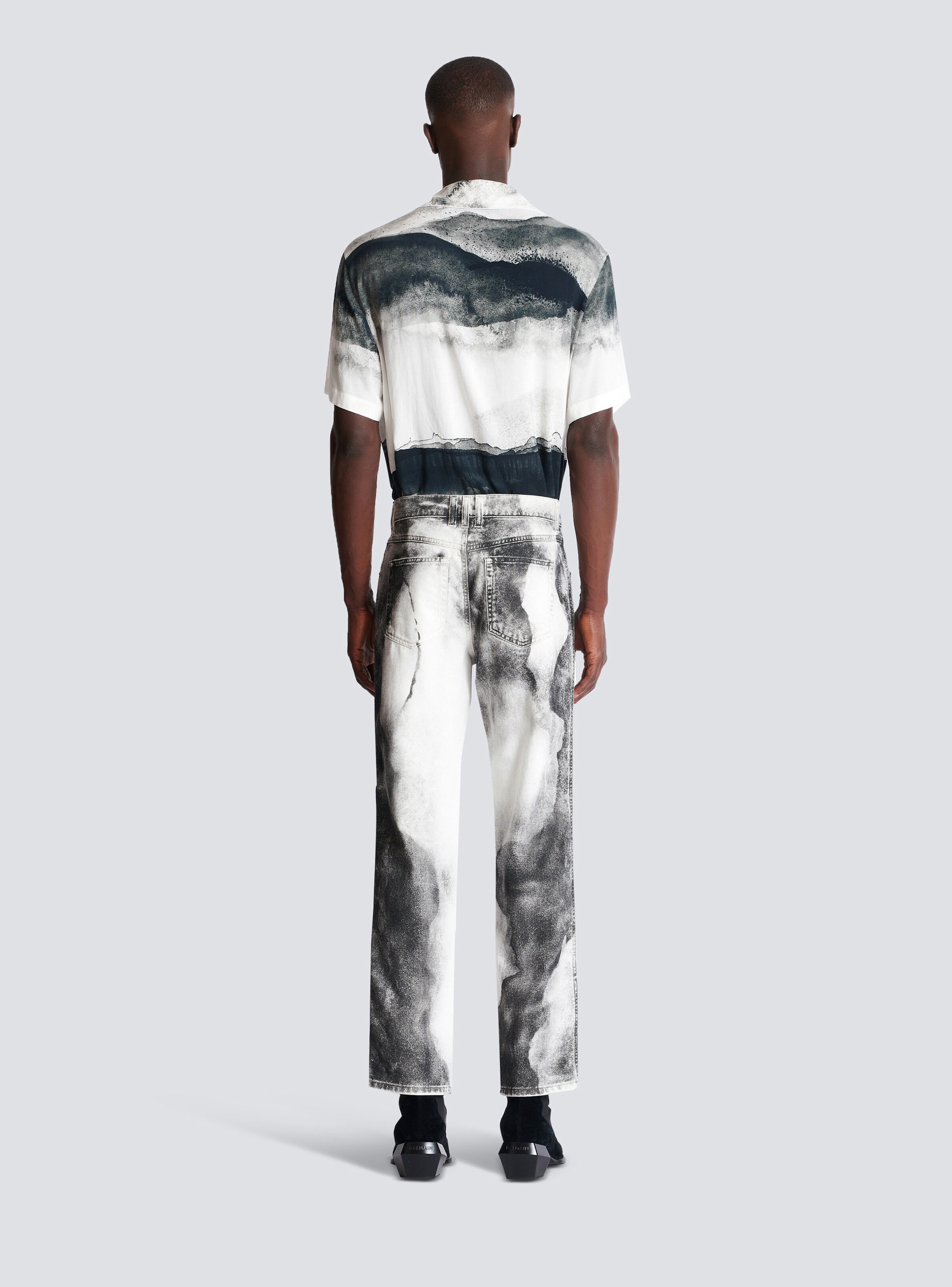 Regular-fit denim jeans with Moon print - 4