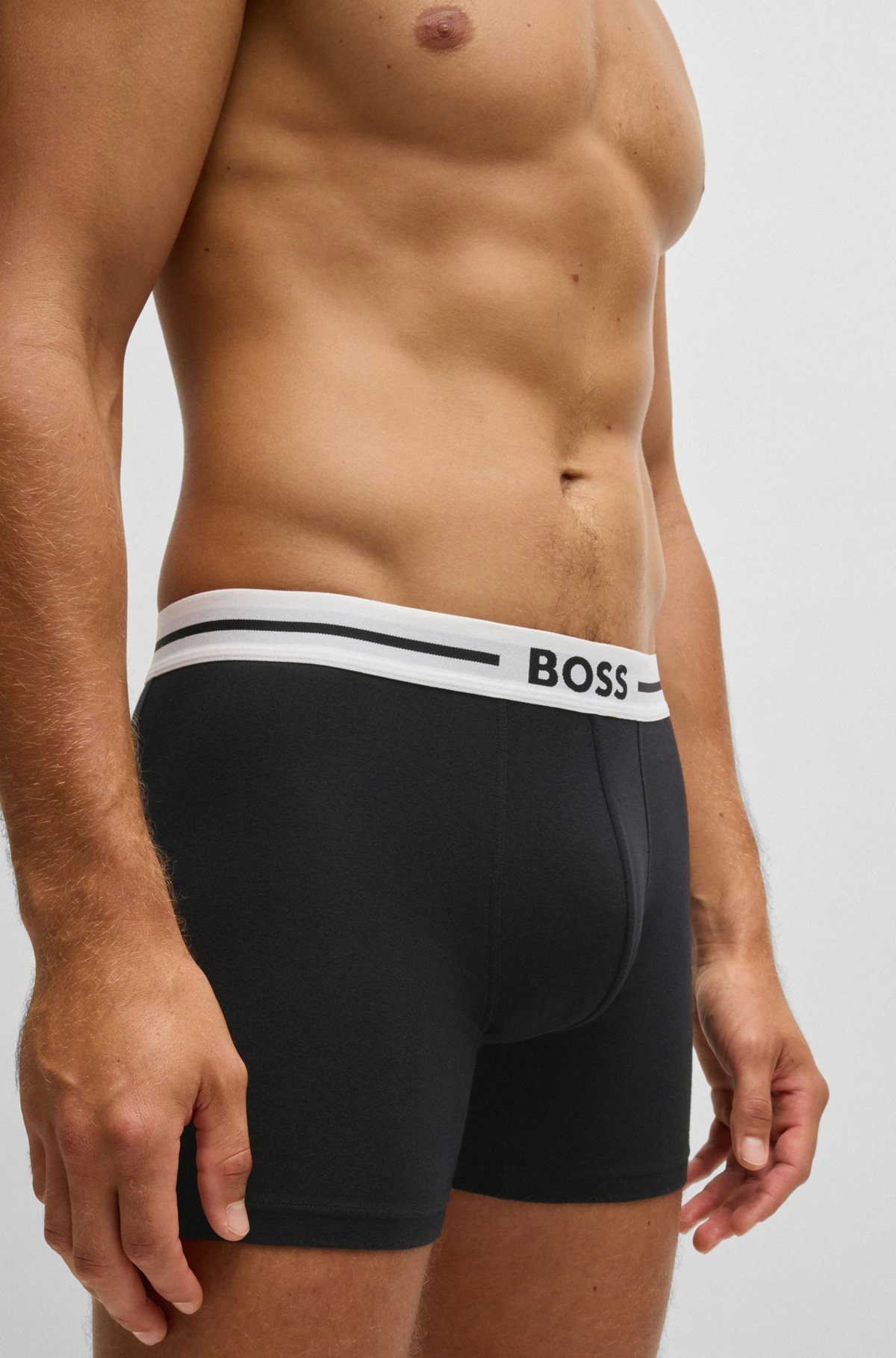 THREE-PACK OF STRETCH-COTTON BOXER BRIEFS WITH LOGO - 4