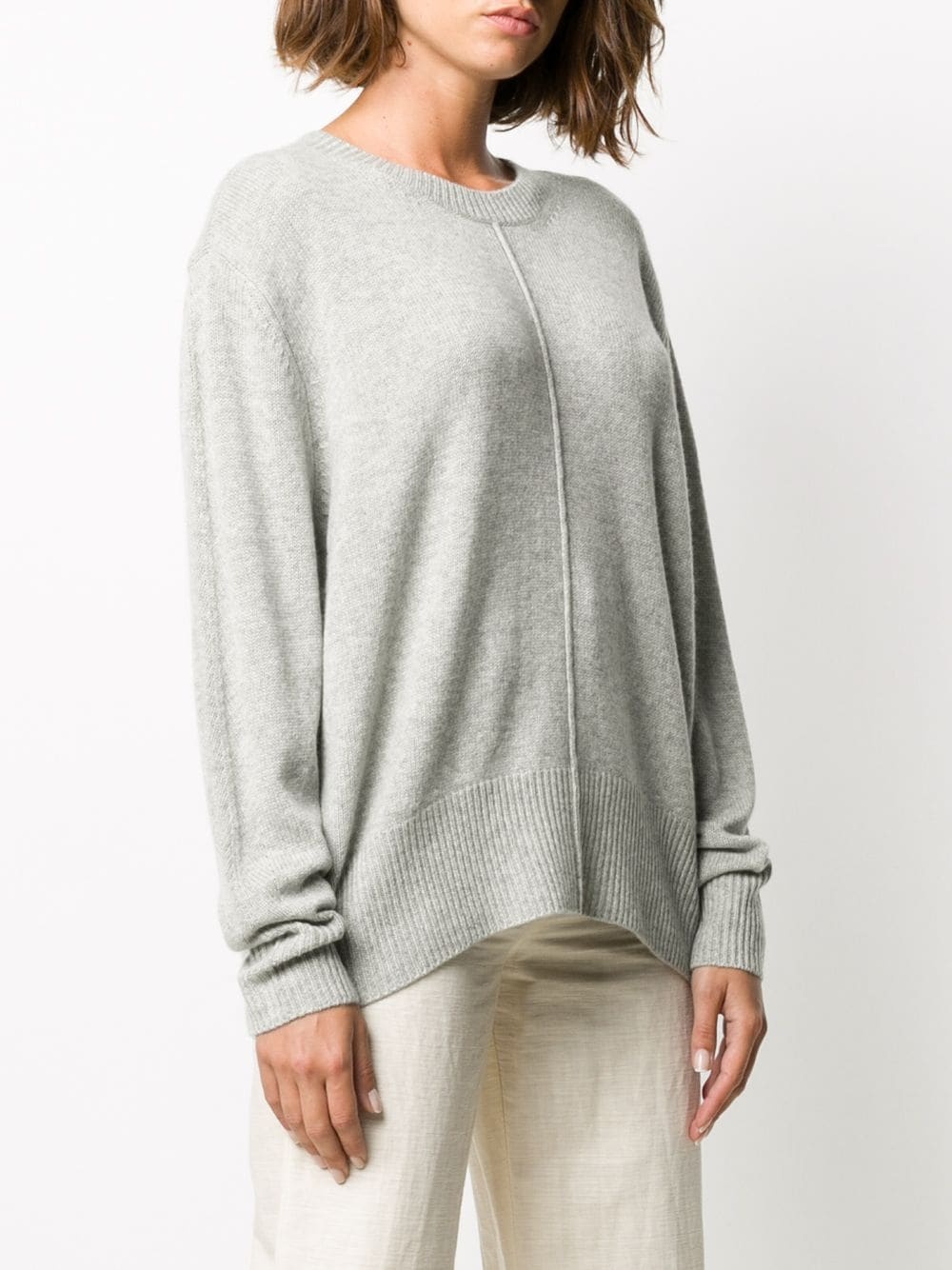 knitted crew neck jumper - 3