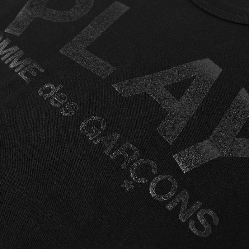 Comme des Garçons PLAY Comme des Garcons Play Text Logo Tee outlook