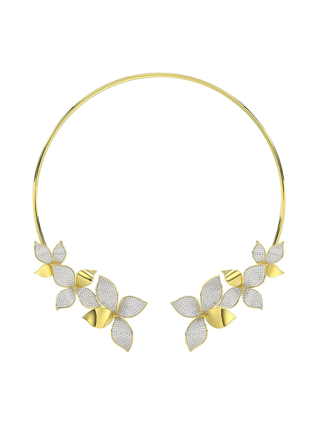 WILD FLOWER YELLOW GOLD NECKLACE - 1