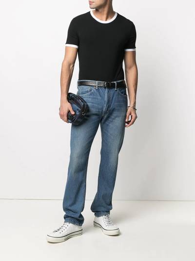 Balmain contrast trim T-shirt outlook