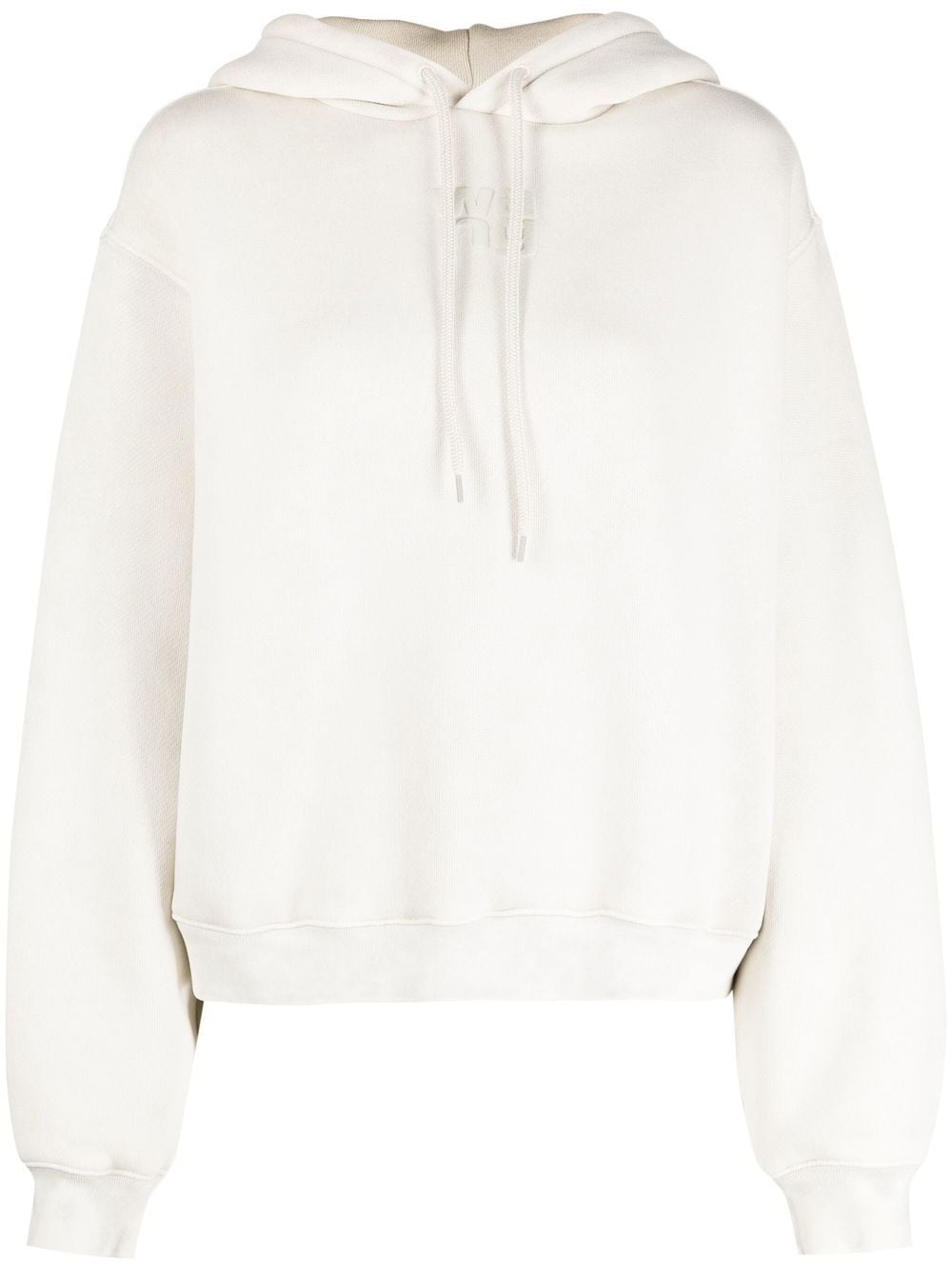 cotton blend cropped hoodie - 1