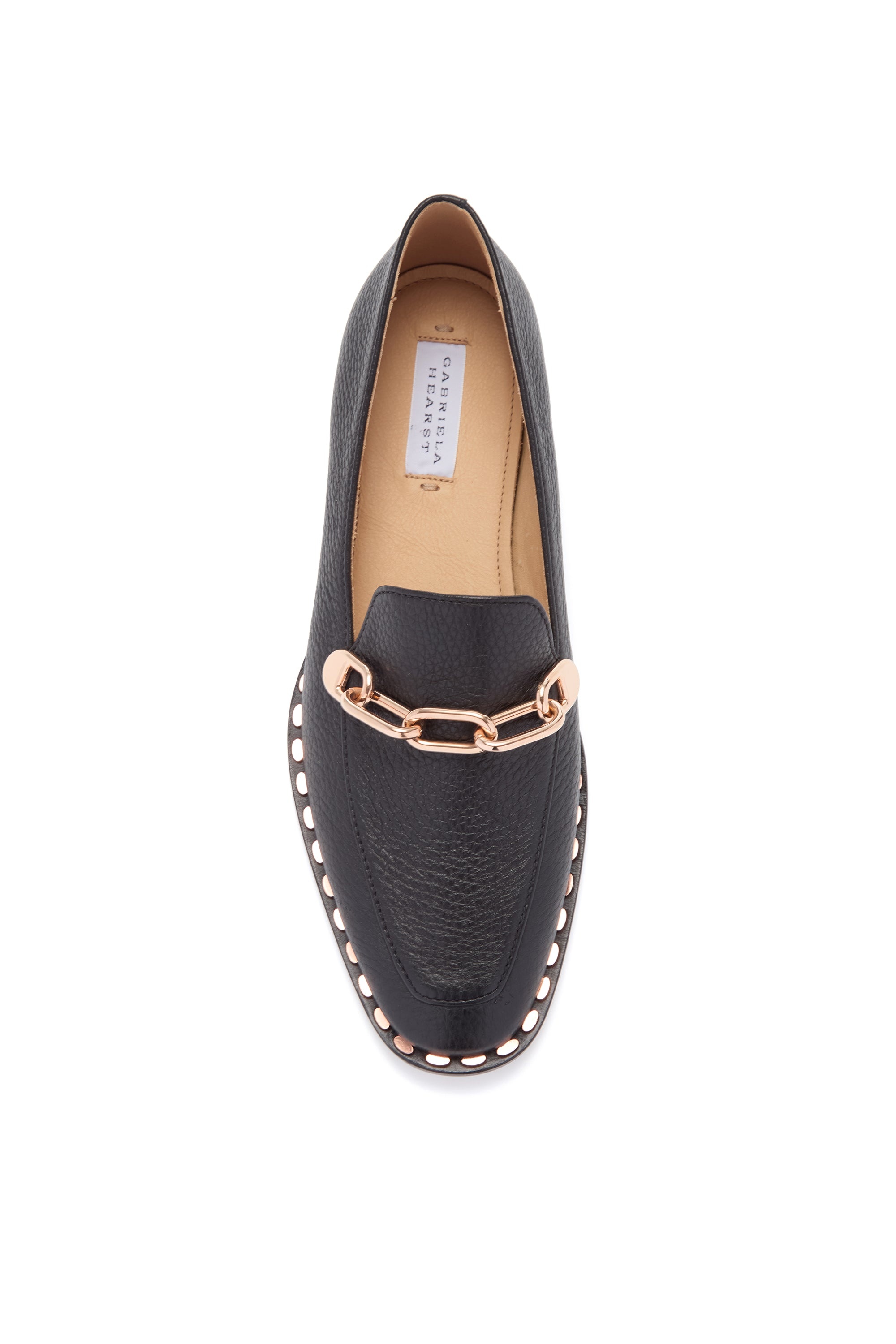 Larisa Loafer in Black Textured Leather - 4