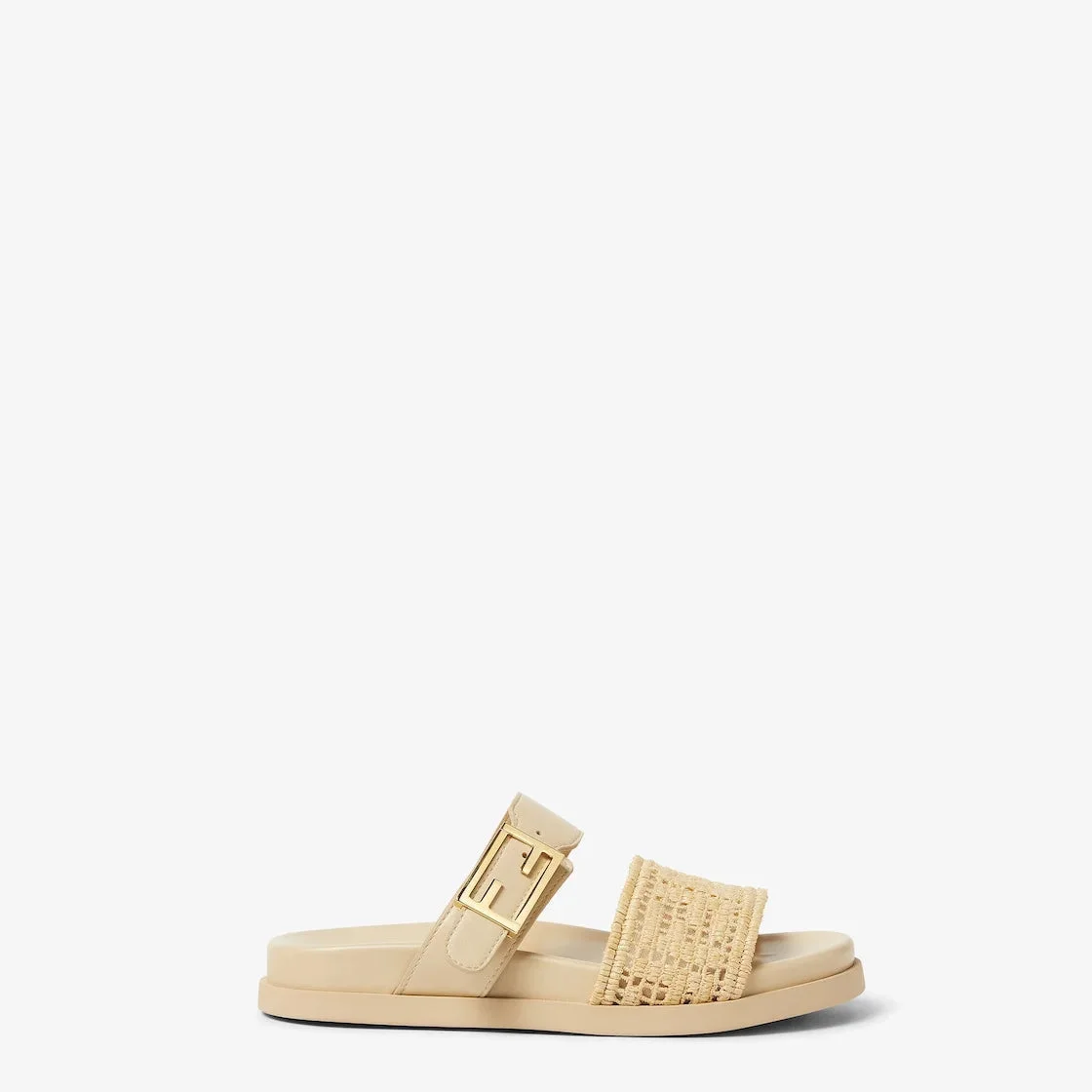 Fendi Feel Raffia Slides - 1