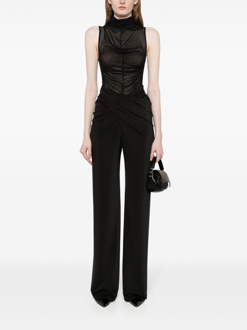 16ARLINGTON Boxte wrap-waist satin-jersey trousers outlook