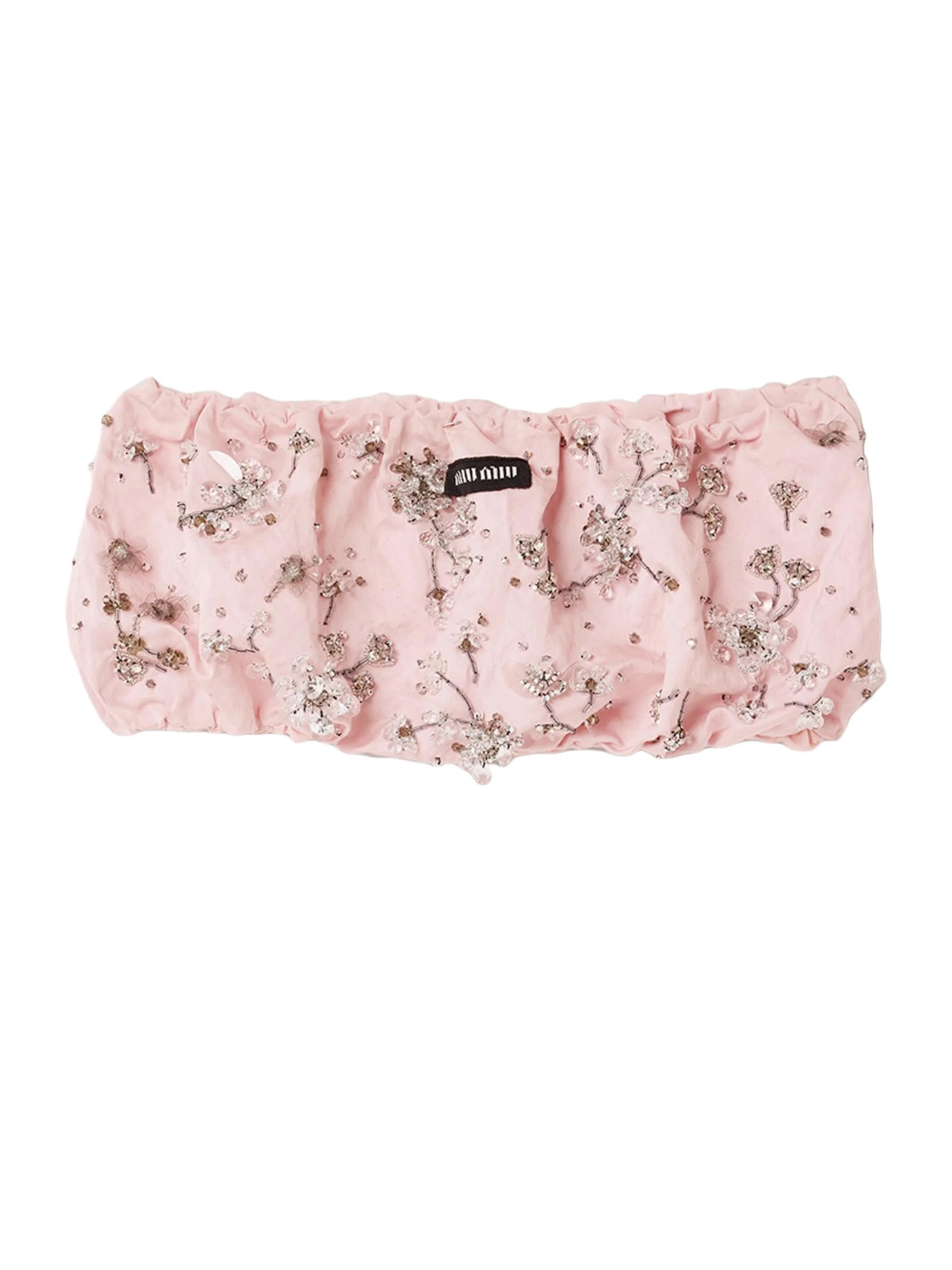 Women's Embroidered Duchesse Bandeau Top - Pink - 1