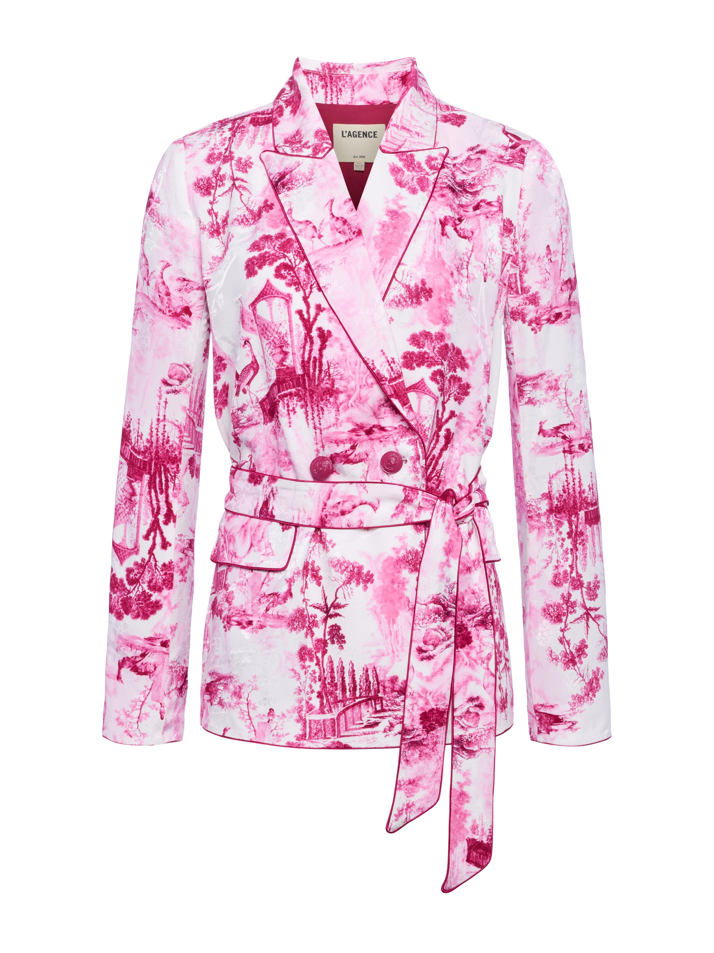 Jordana Satin Wrap Blazer - 1