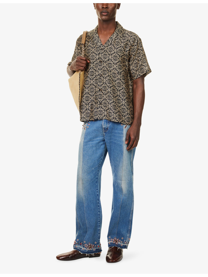 KARTIK RESEARCH Printed Camp Silk Shirt outlook