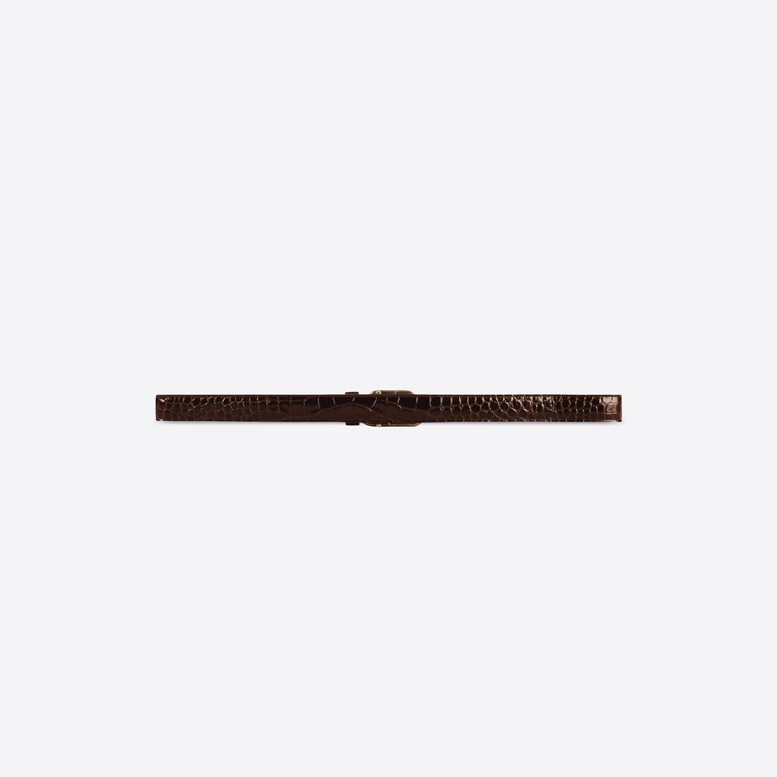 Women's Bb Thin Belt in Brown - 2