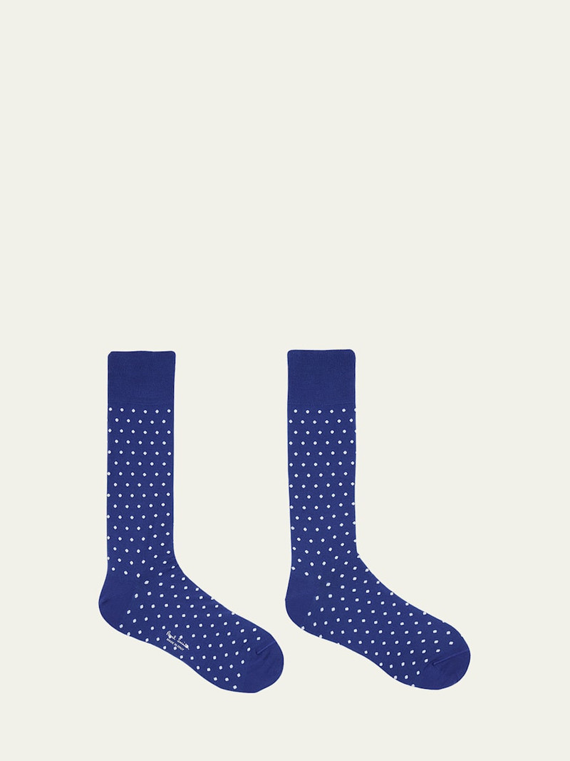 Paul Smith Men's Jeremy Polka Dot Crew Socks outlook